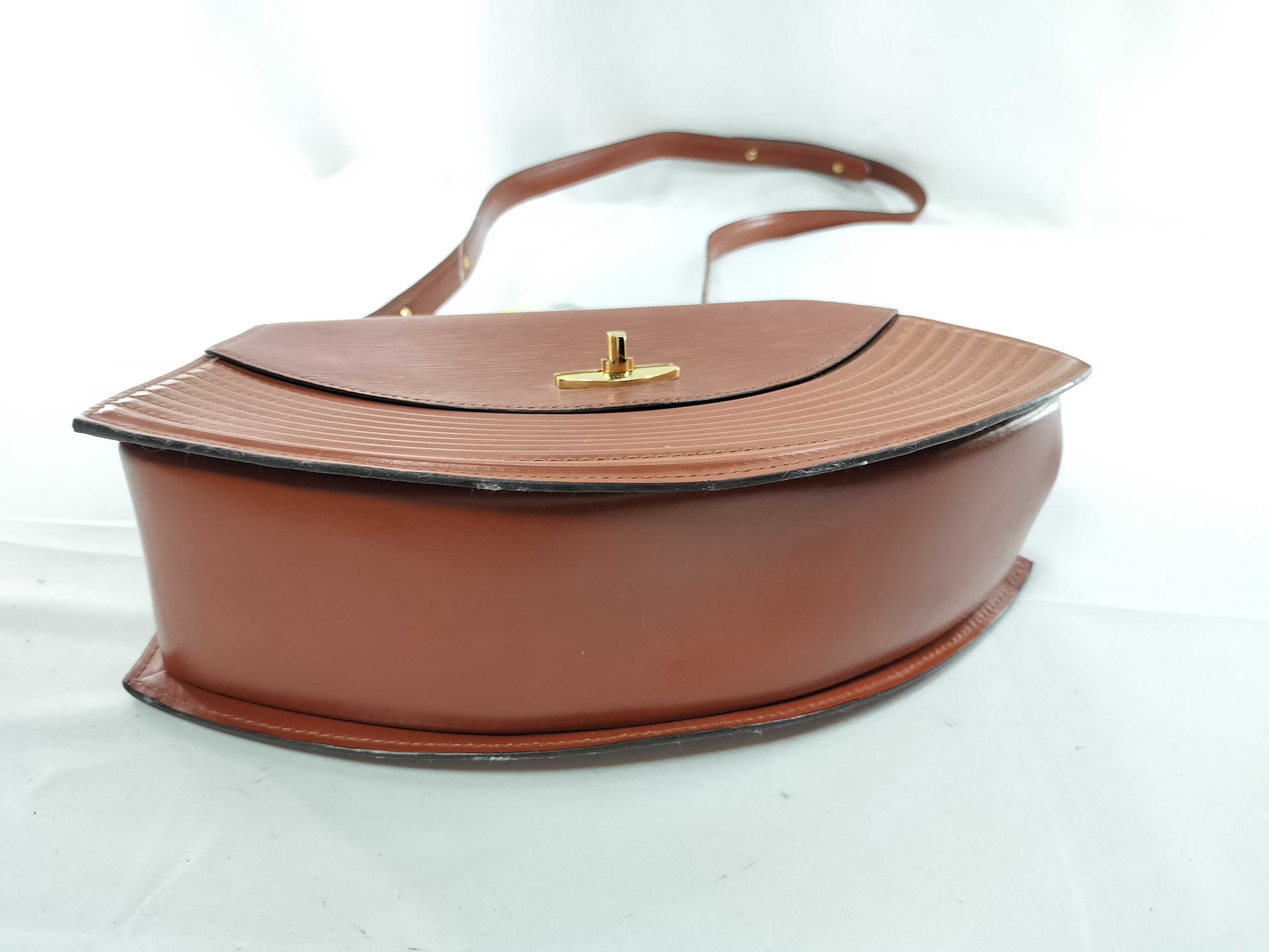 Epi Tilsit Brown Shoulder Bag (Pocket shows signs of wear) — view 7