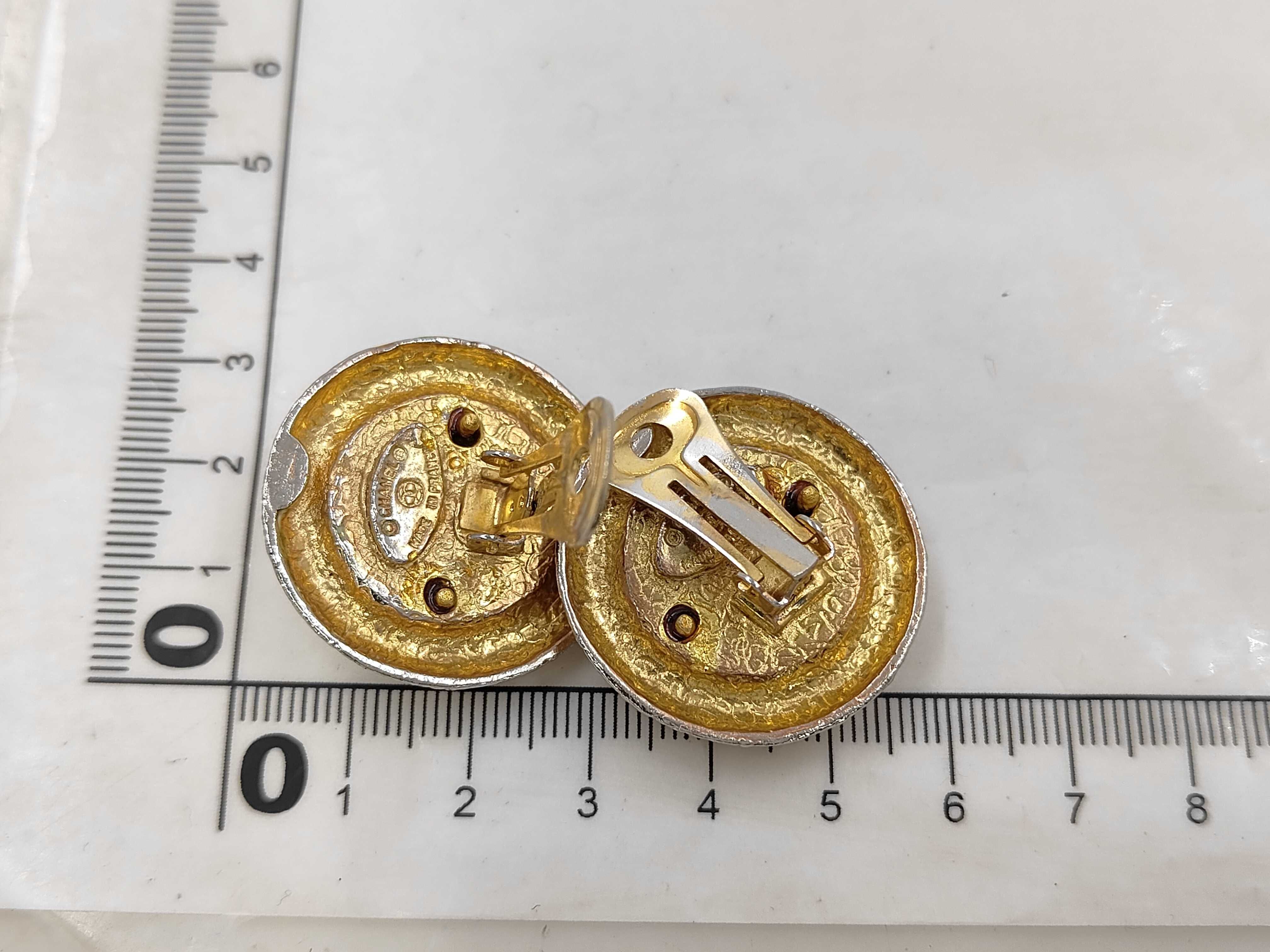 Coco Mark Round Earrings Vintage Gold Earrings — view 7