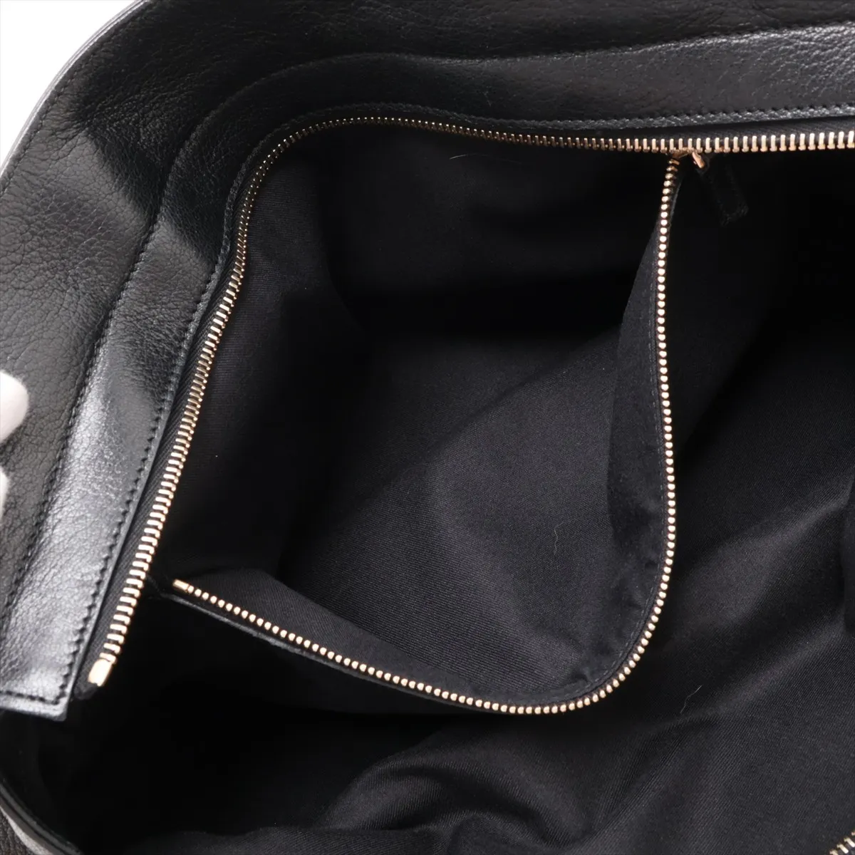 Interlocking G 131445 Leather Handbag, Black — view 8