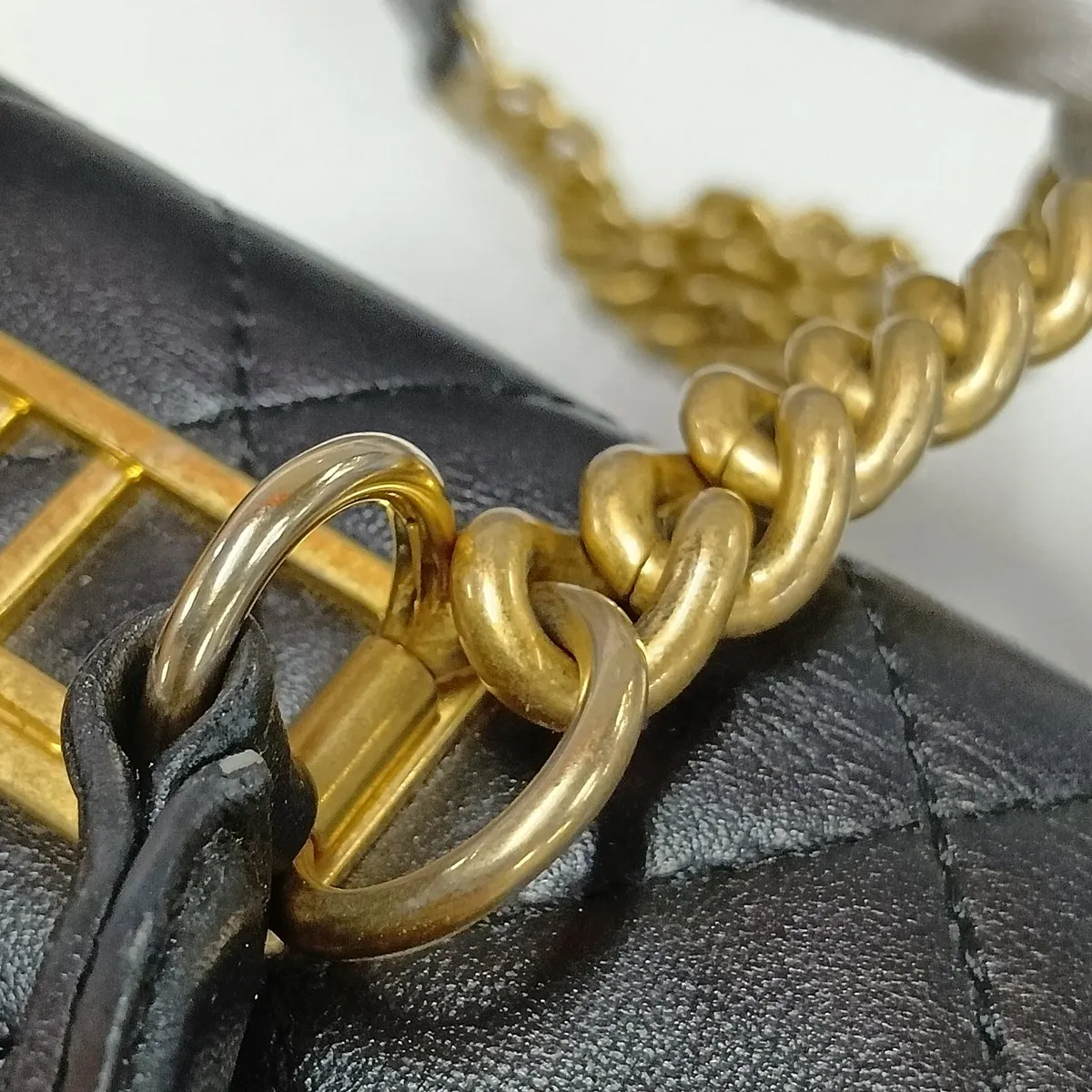 Trendy CC Lambskin 2-Way Handbag, Black with Gold Hardware, 28858798, Serial Number 28, AS1175 — view 15