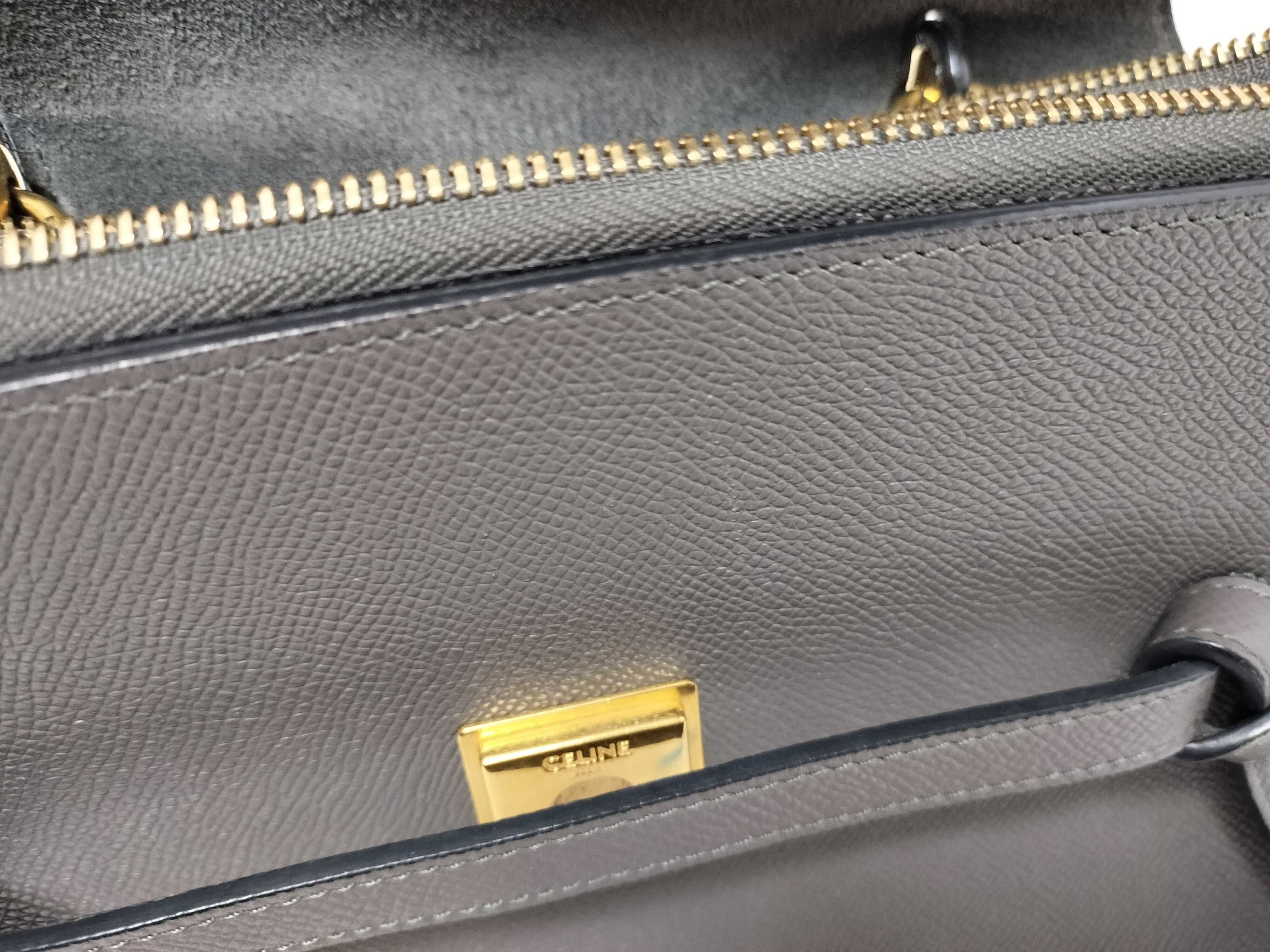 Belt Bag Micro Leather 2-Way Handbag, Gray — view 13