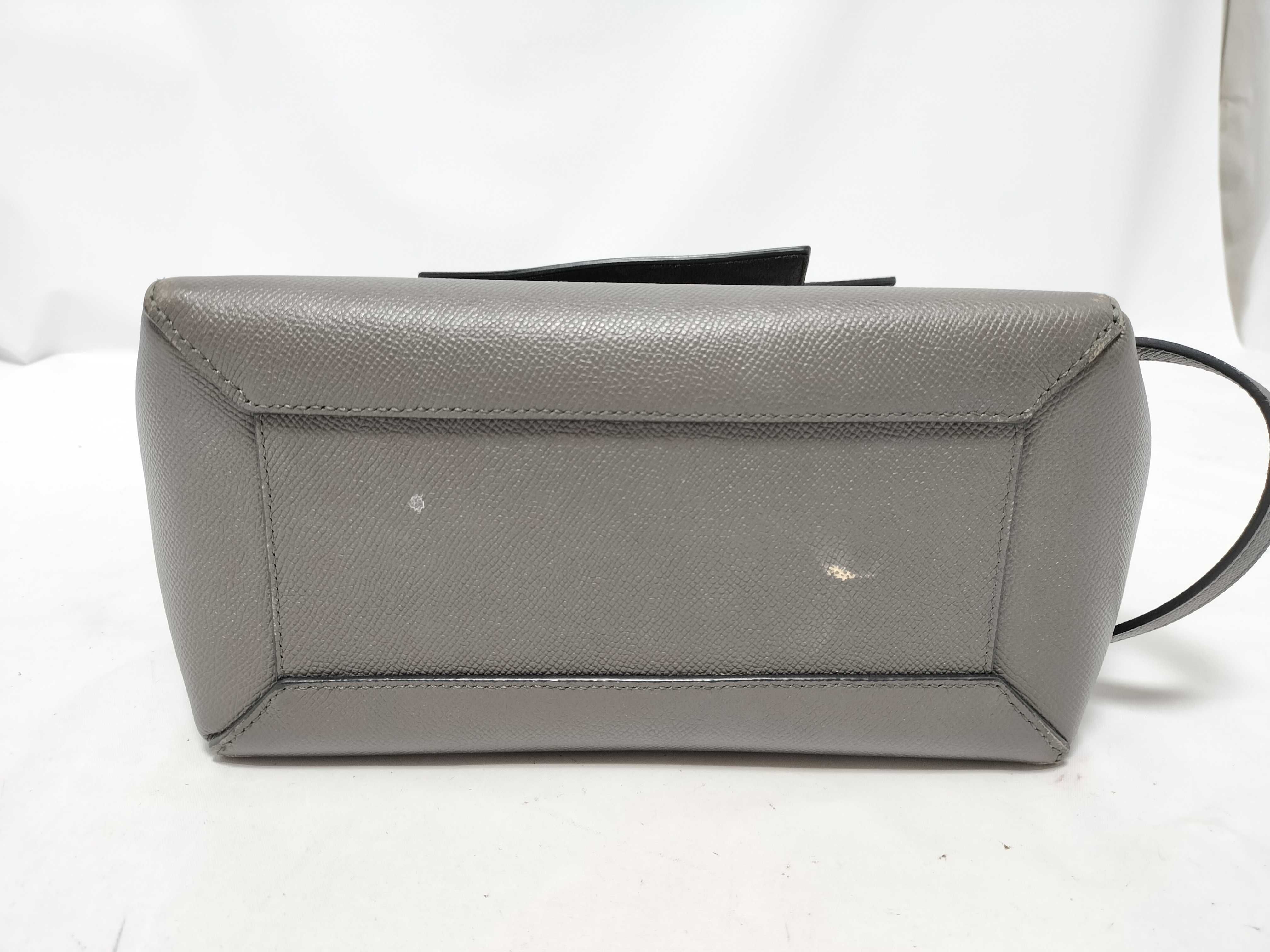Belt Bag Micro Leather 2-Way Handbag, Gray — view 14