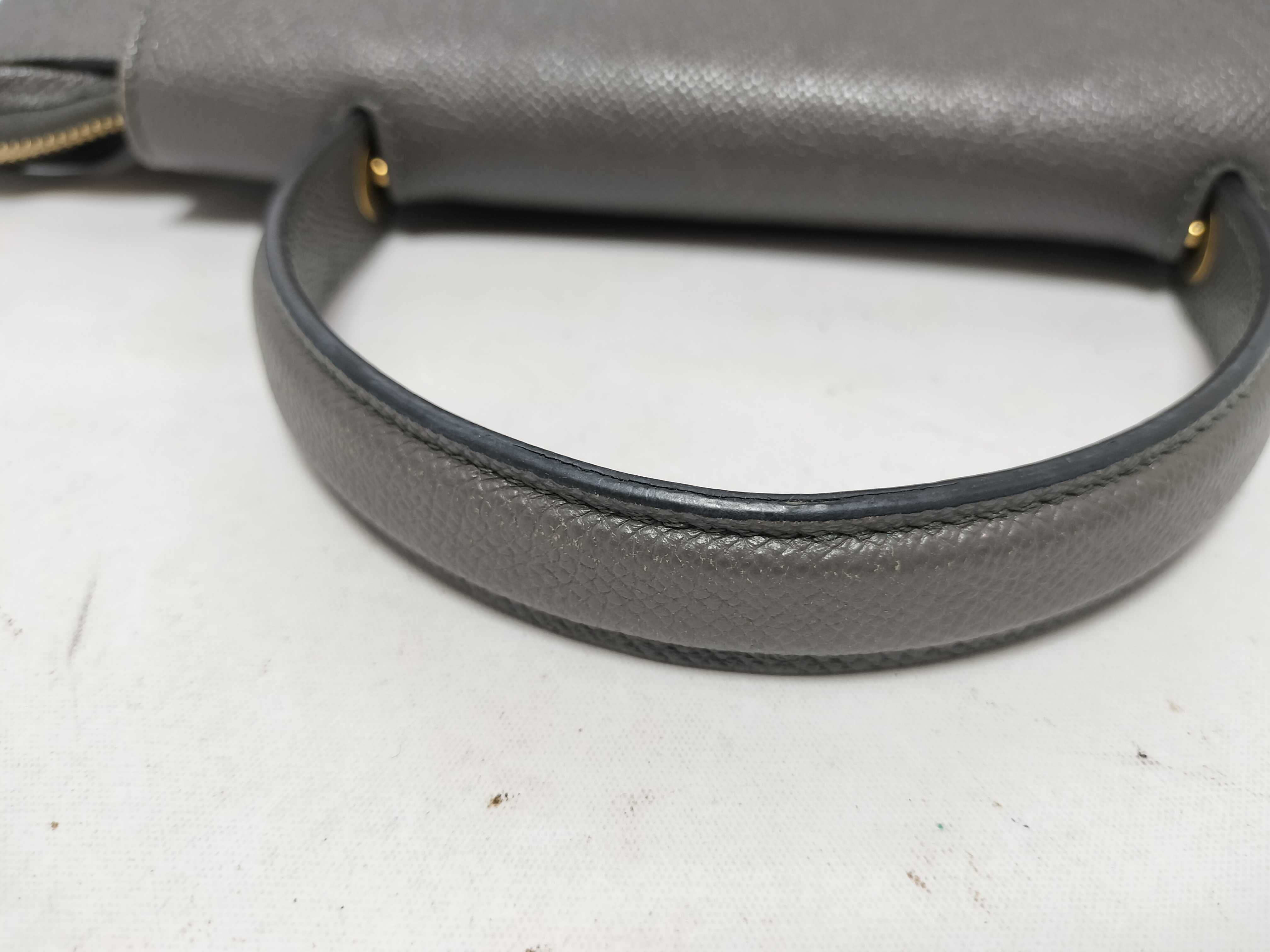 Belt Bag Micro Leather 2-Way Handbag, Gray — view 4