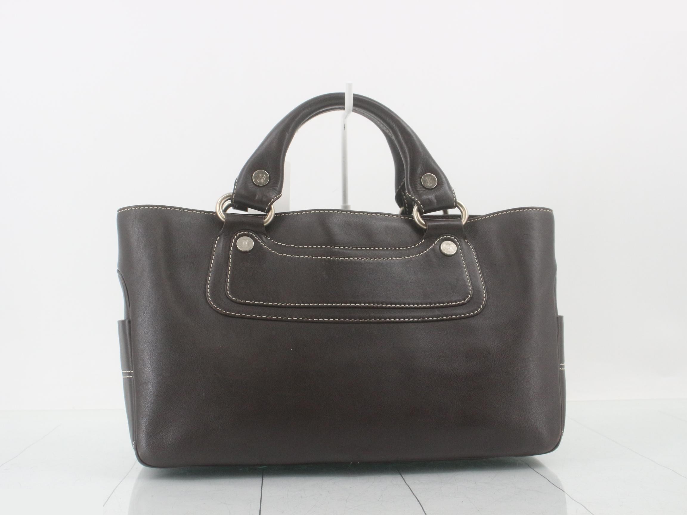 Boogie Bag Leather Handbag, Dark Brown — view 2