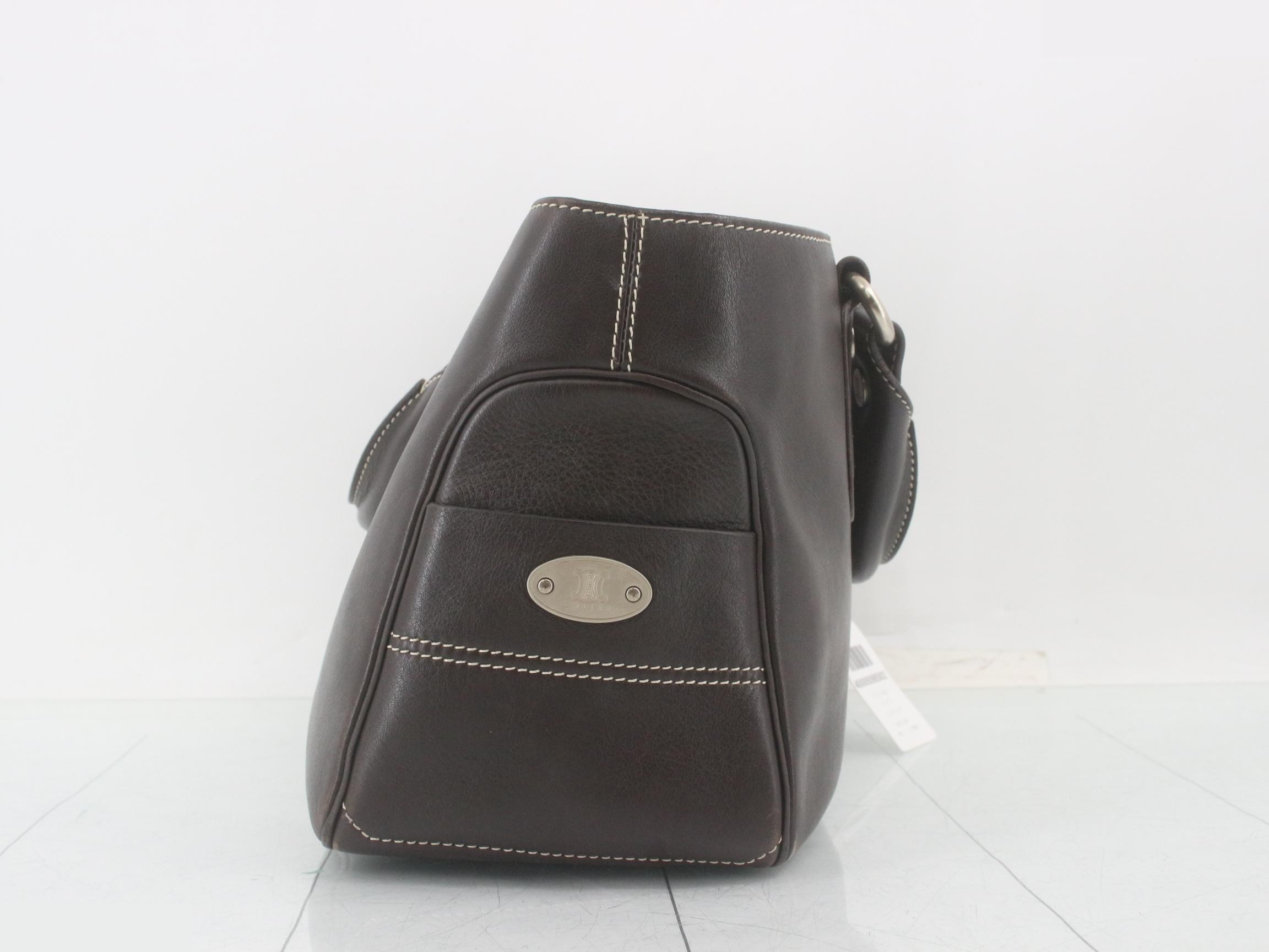Boogie Bag Leather Handbag, Dark Brown — view 4