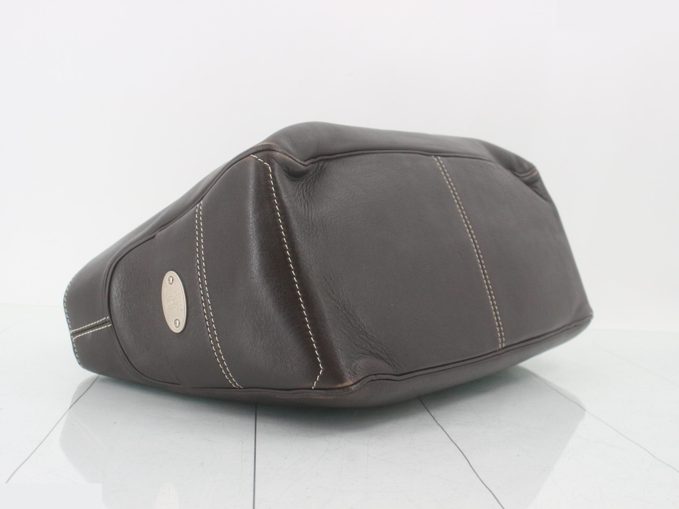 Boogie Bag Leather Handbag, Dark Brown — view 5