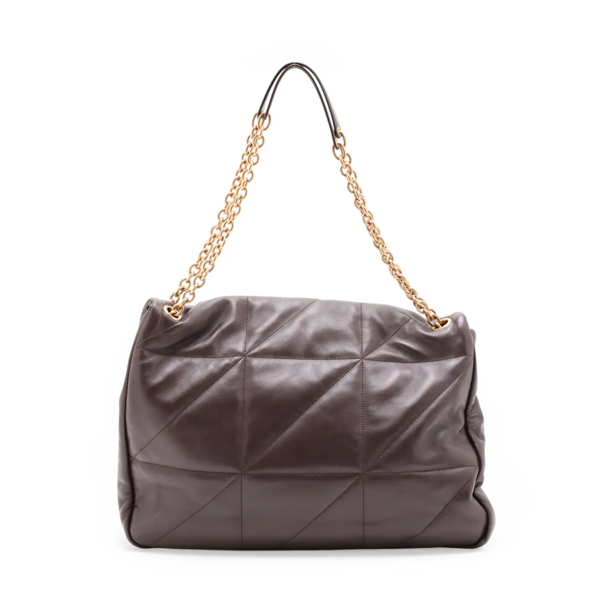 Jamie Leather Chain Shoulder Bag, Brown, 805859 — view 2