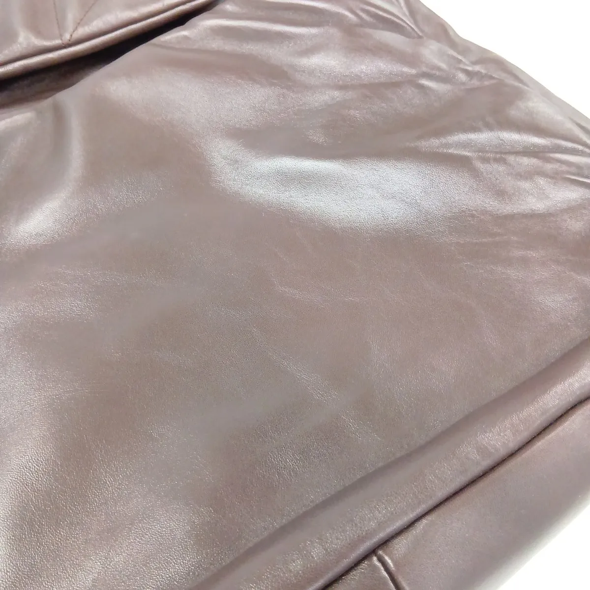 Jamie Leather Chain Shoulder Bag, Brown, 805859 — view 13