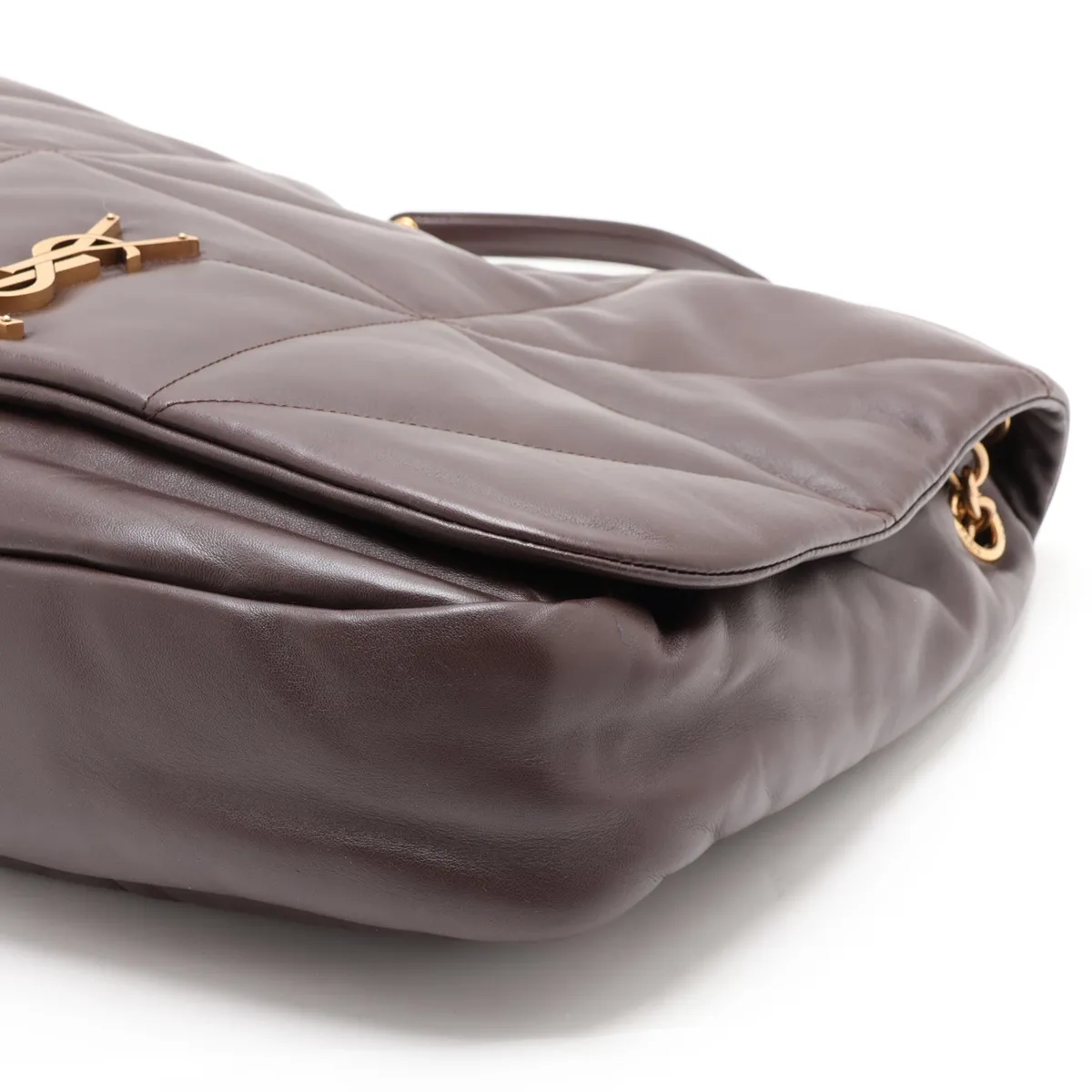 Jamie Leather Chain Shoulder Bag, Brown, 805859 — view 3