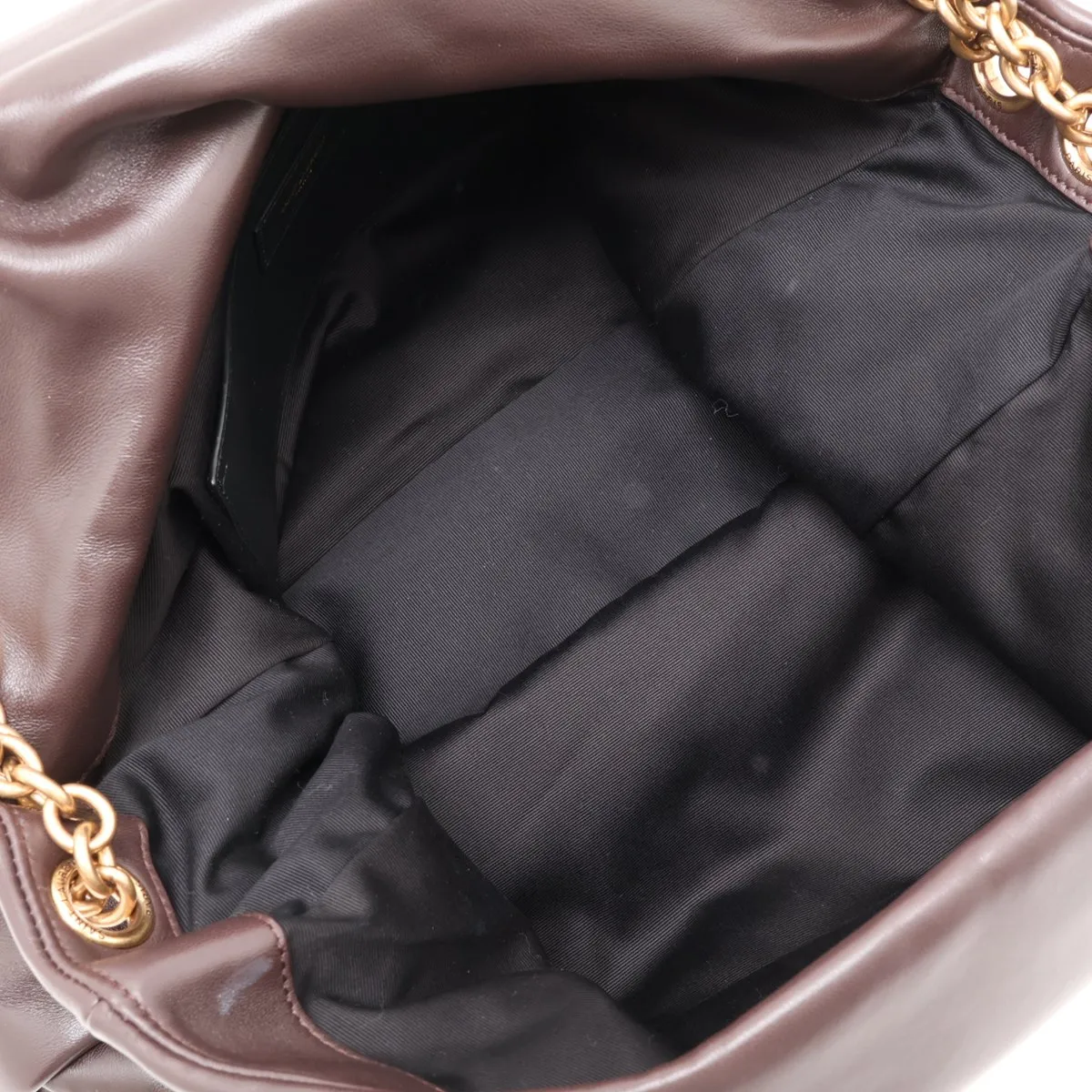Jamie Leather Chain Shoulder Bag, Brown, 805859 — view 7