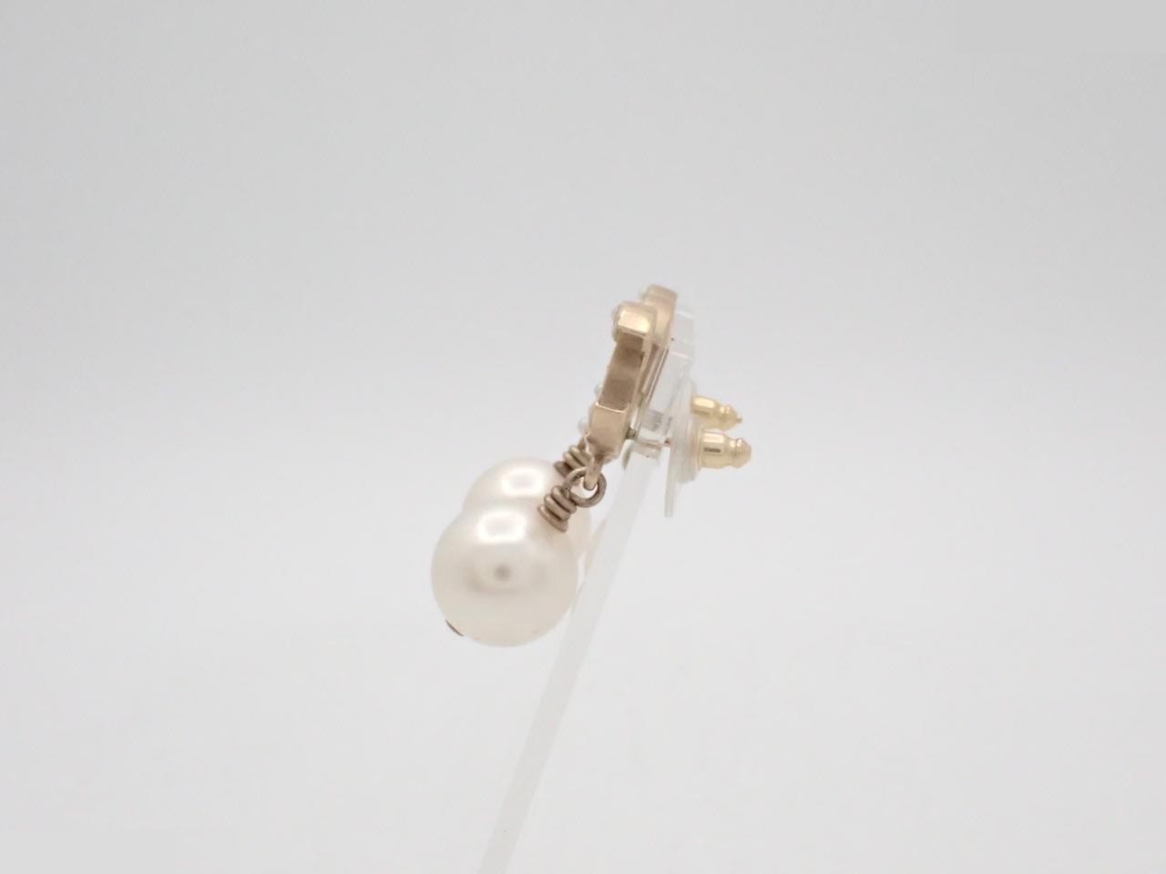 07A Coco Mark Faux Pearl Earrings — view 3