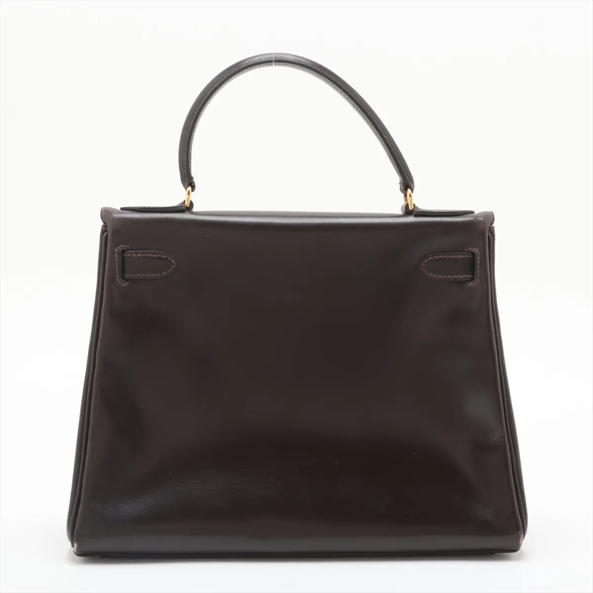 [Individually wrapped] Hermes Kelly 28 Le Tourne Box Calf Chocolat Gold hardware Engraved unclear Cadena Unlocked Hardened — view 2