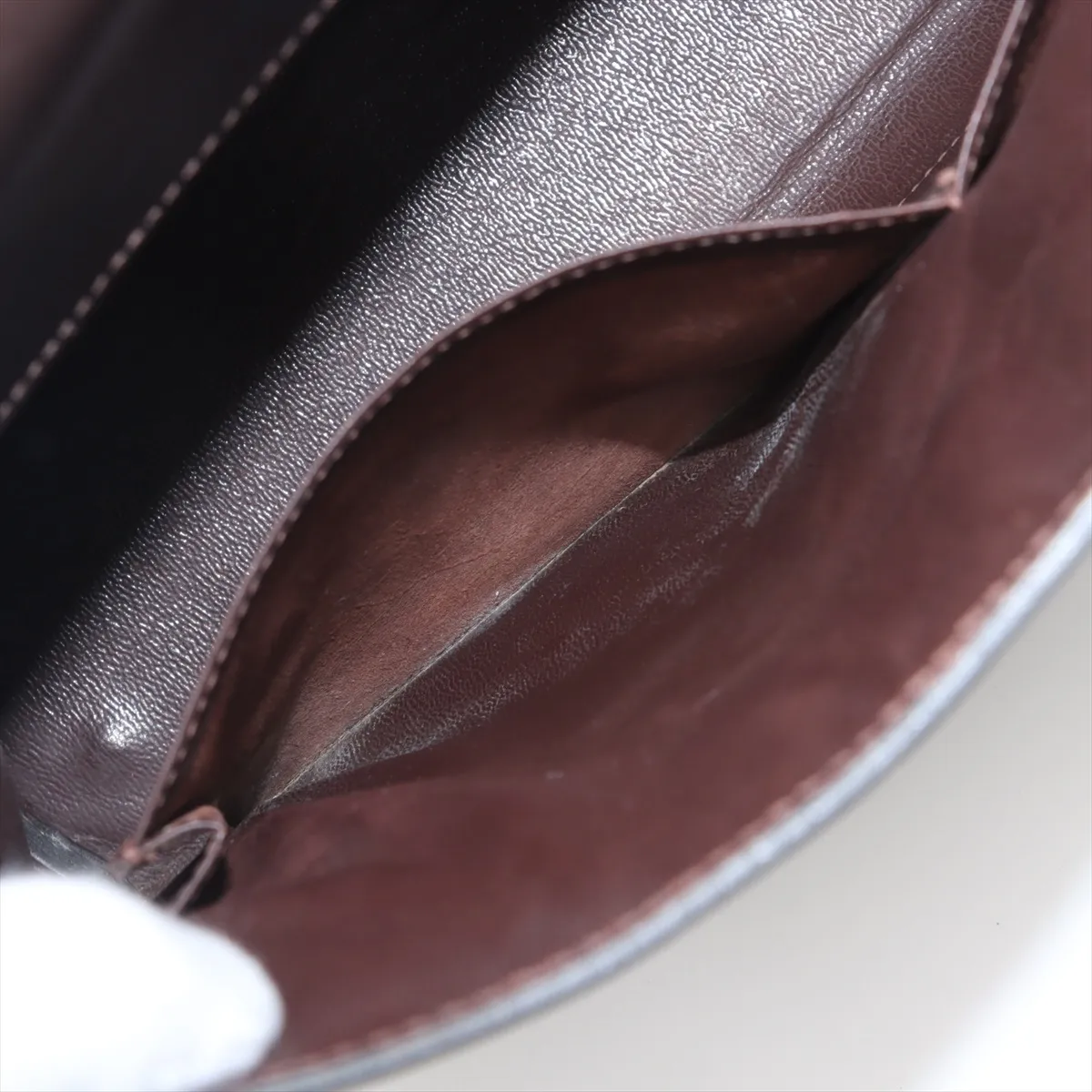 [Individually wrapped] Hermes Kelly 28 Le Tourne Box Calf Chocolat Gold hardware Engraved unclear Cadena Unlocked Hardened — view 10