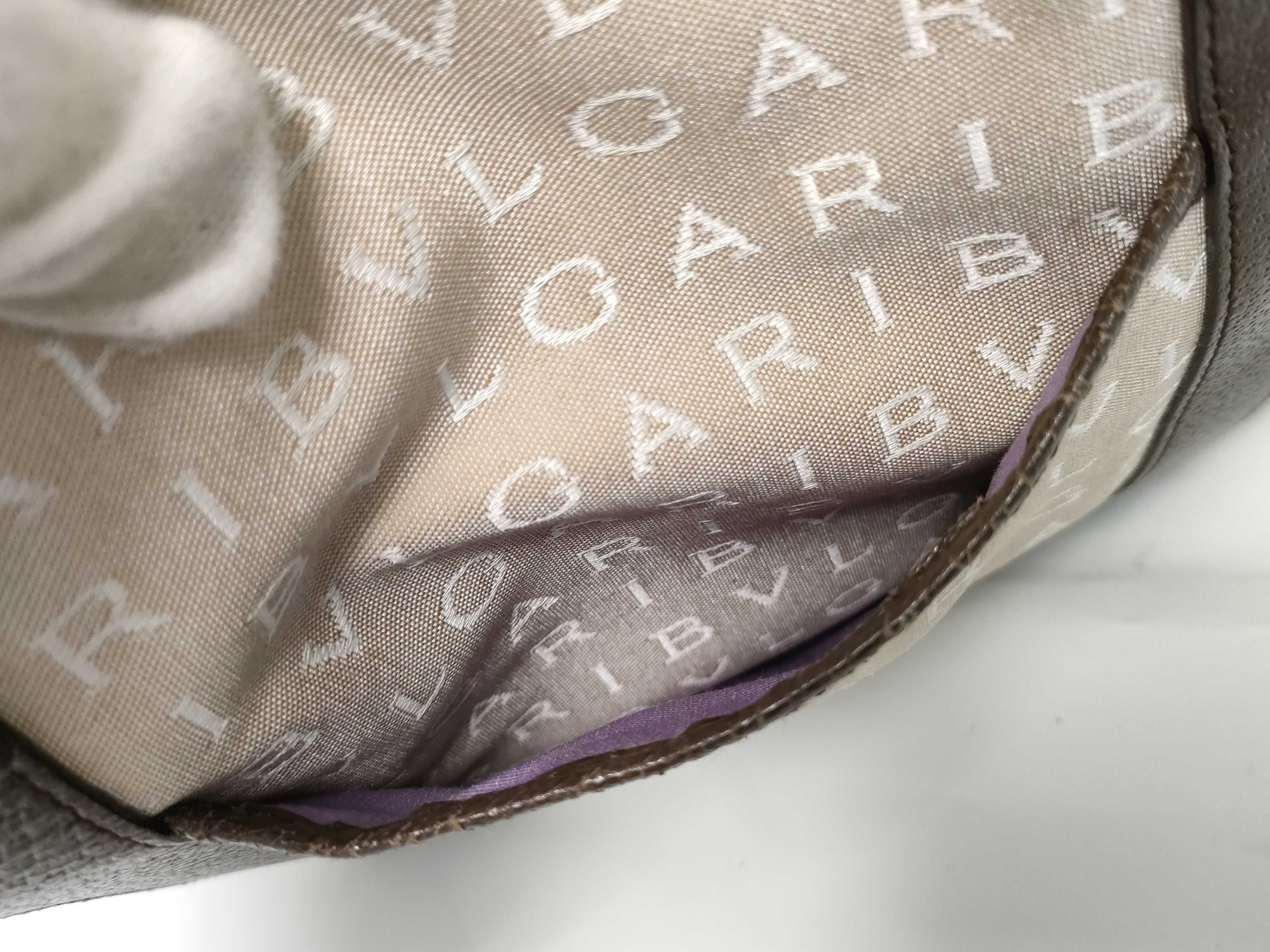 Bulgari handbag, canvas, beige — view 12