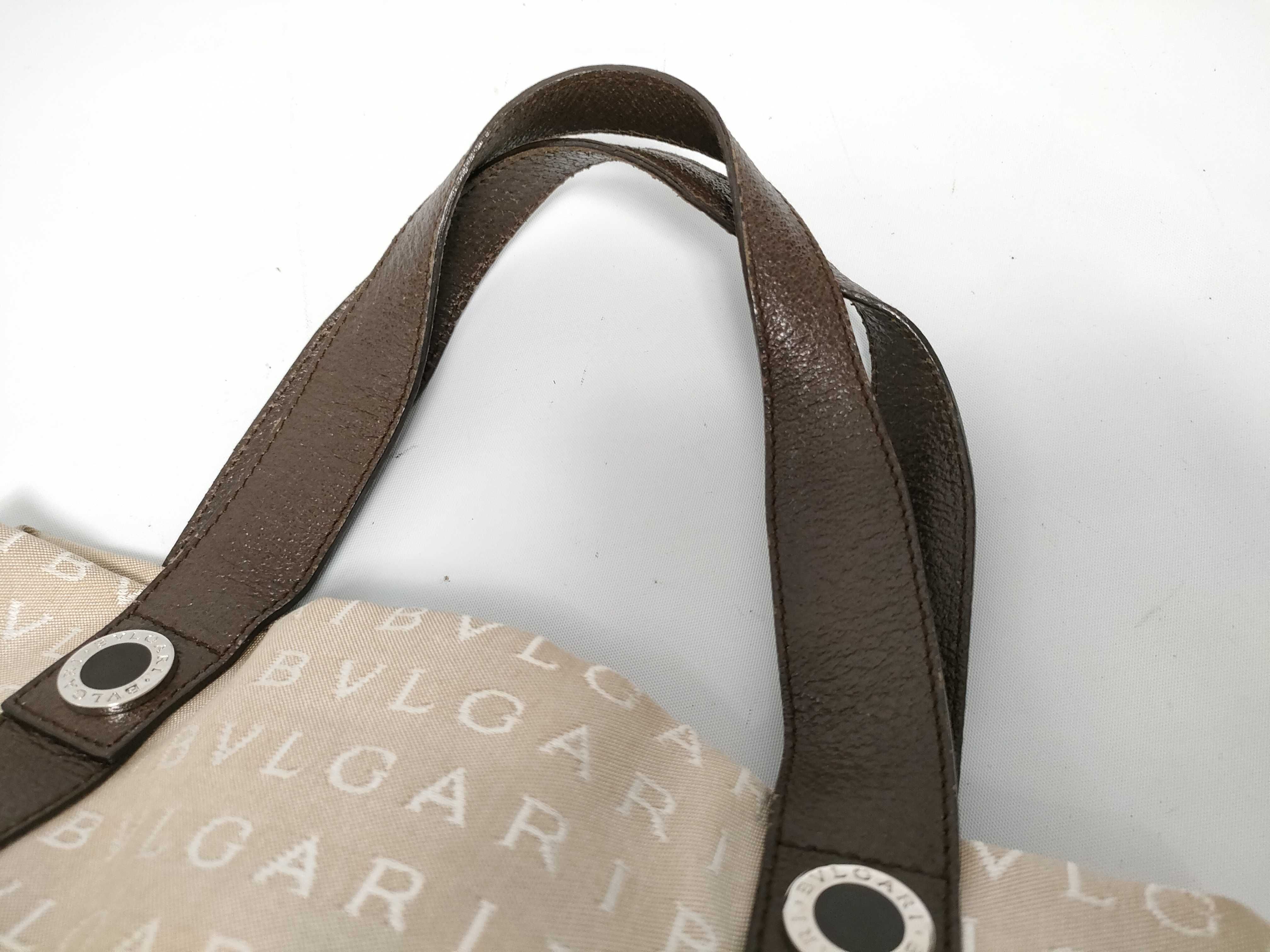 Bulgari handbag, canvas, beige — view 5