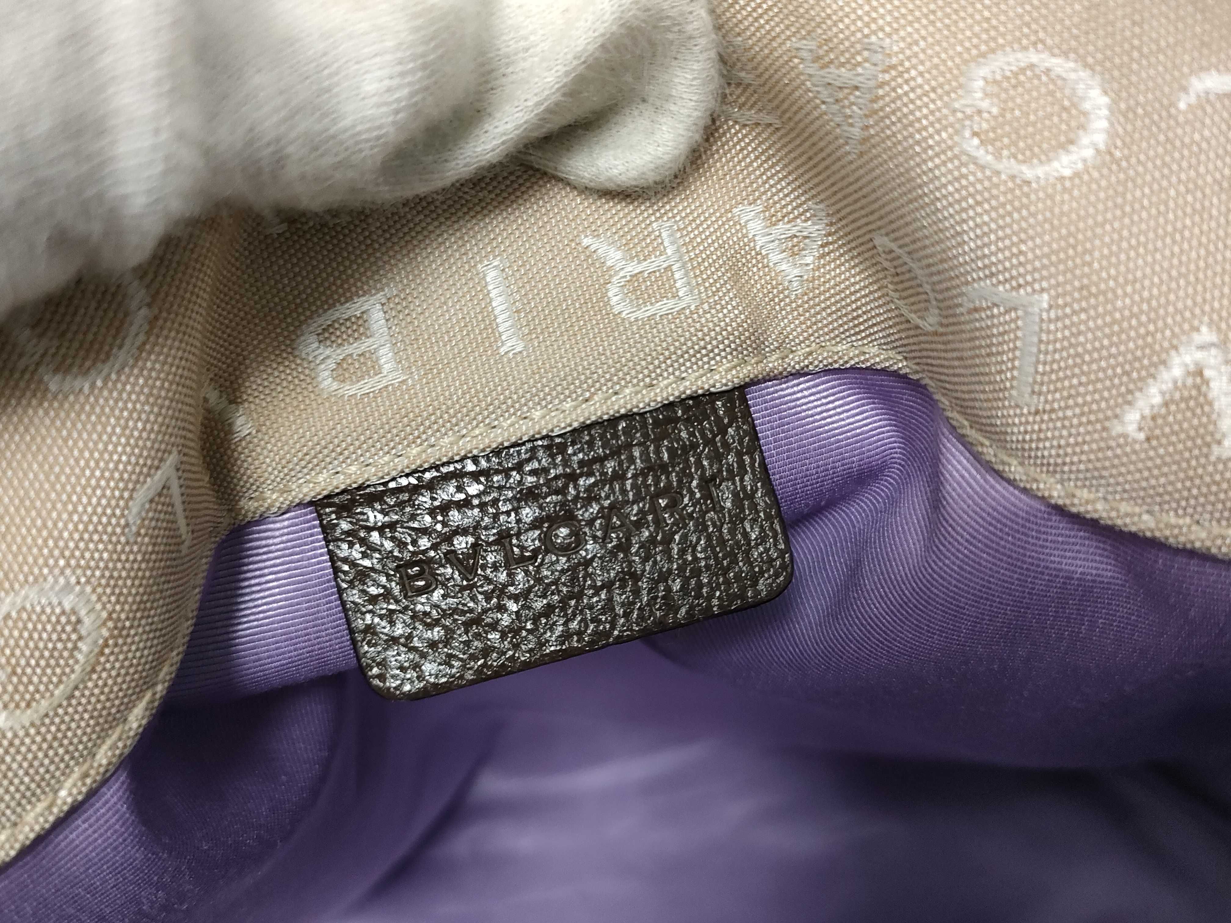 Bulgari handbag, canvas, beige — view 8