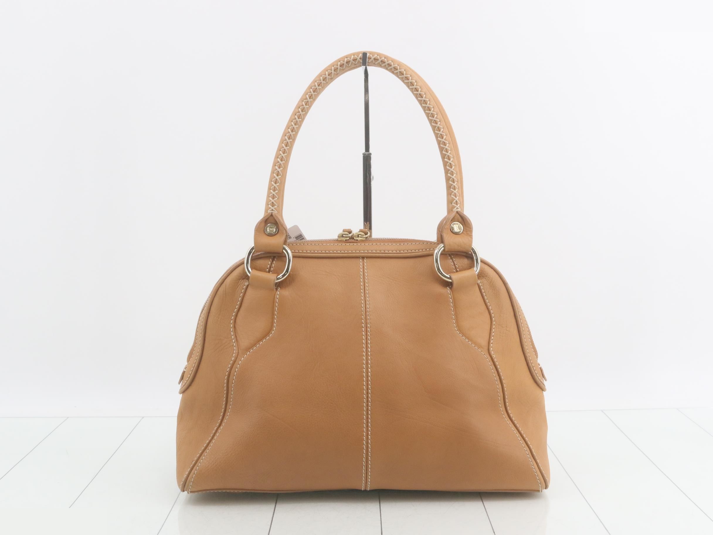 leather handbag, beige — view 2