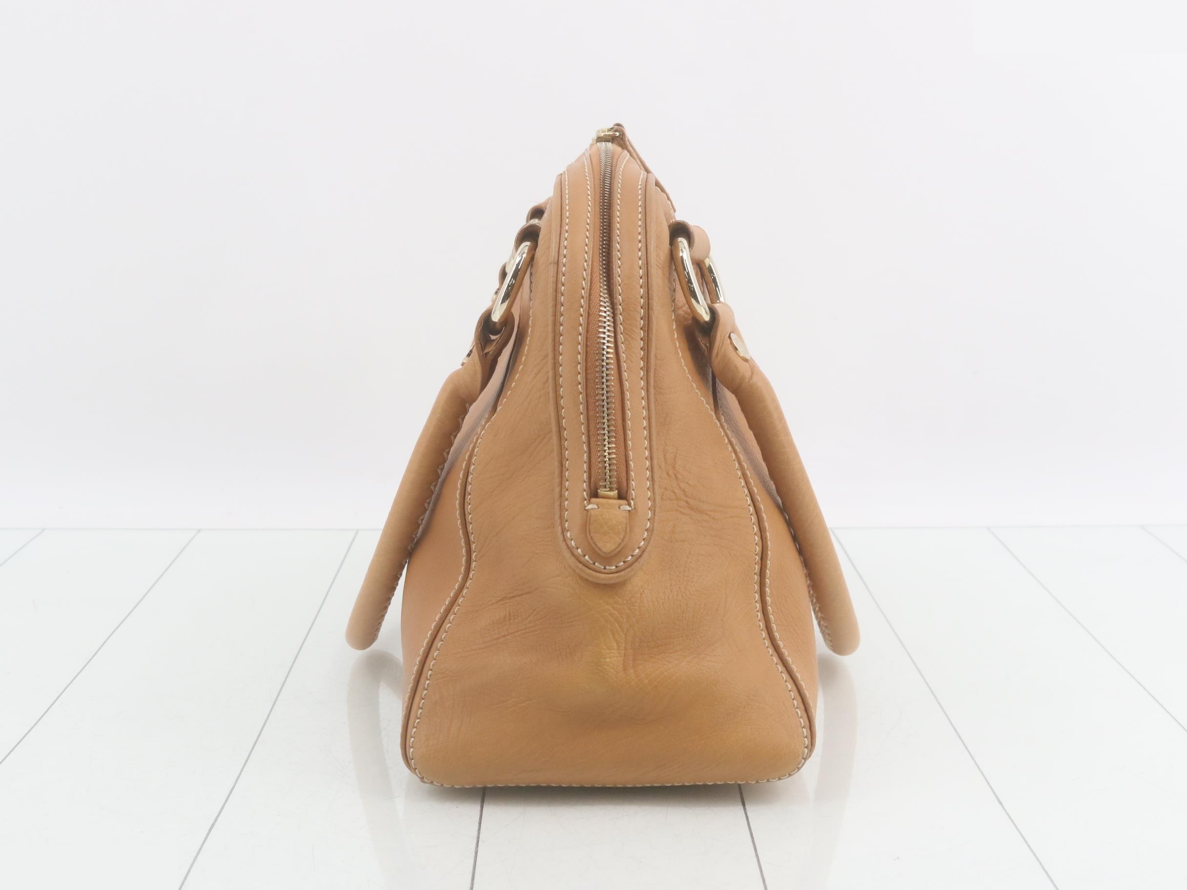leather handbag, beige — view 4