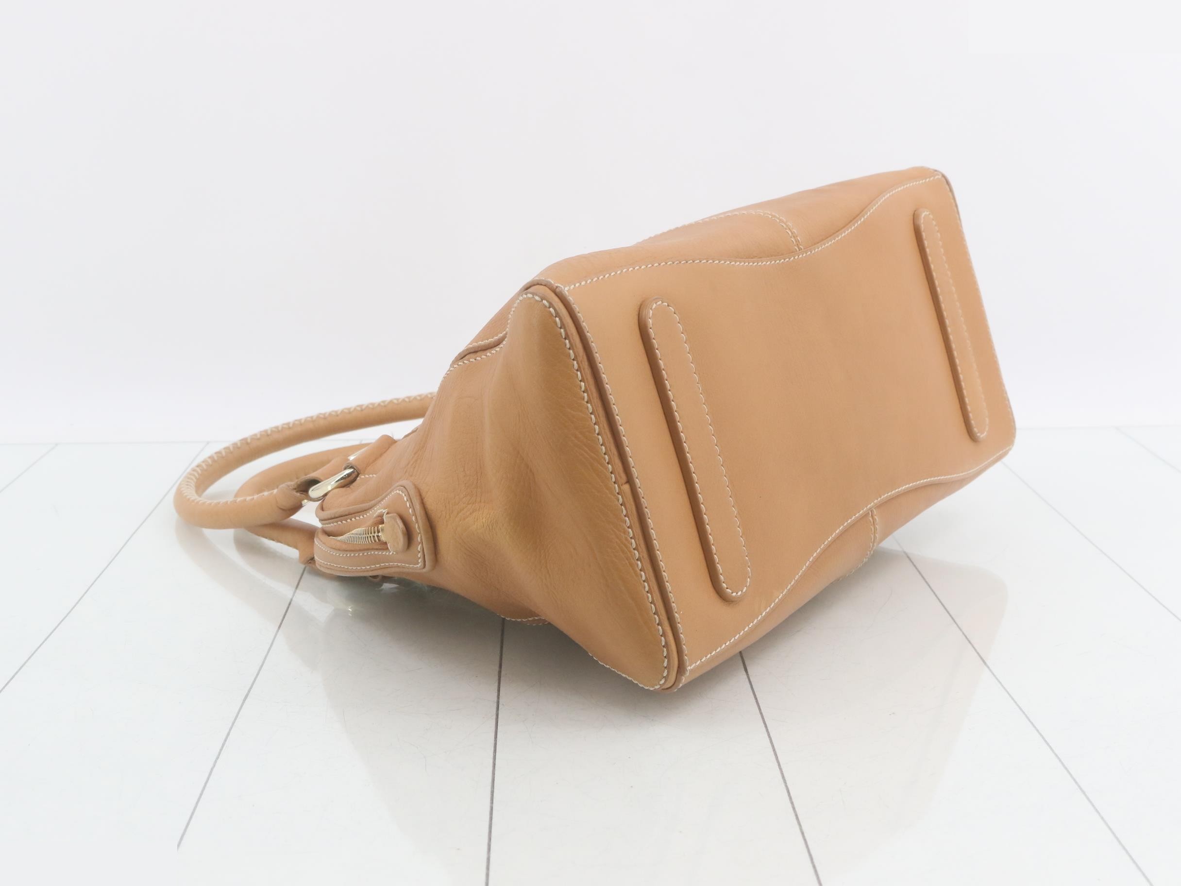 leather handbag, beige — view 5