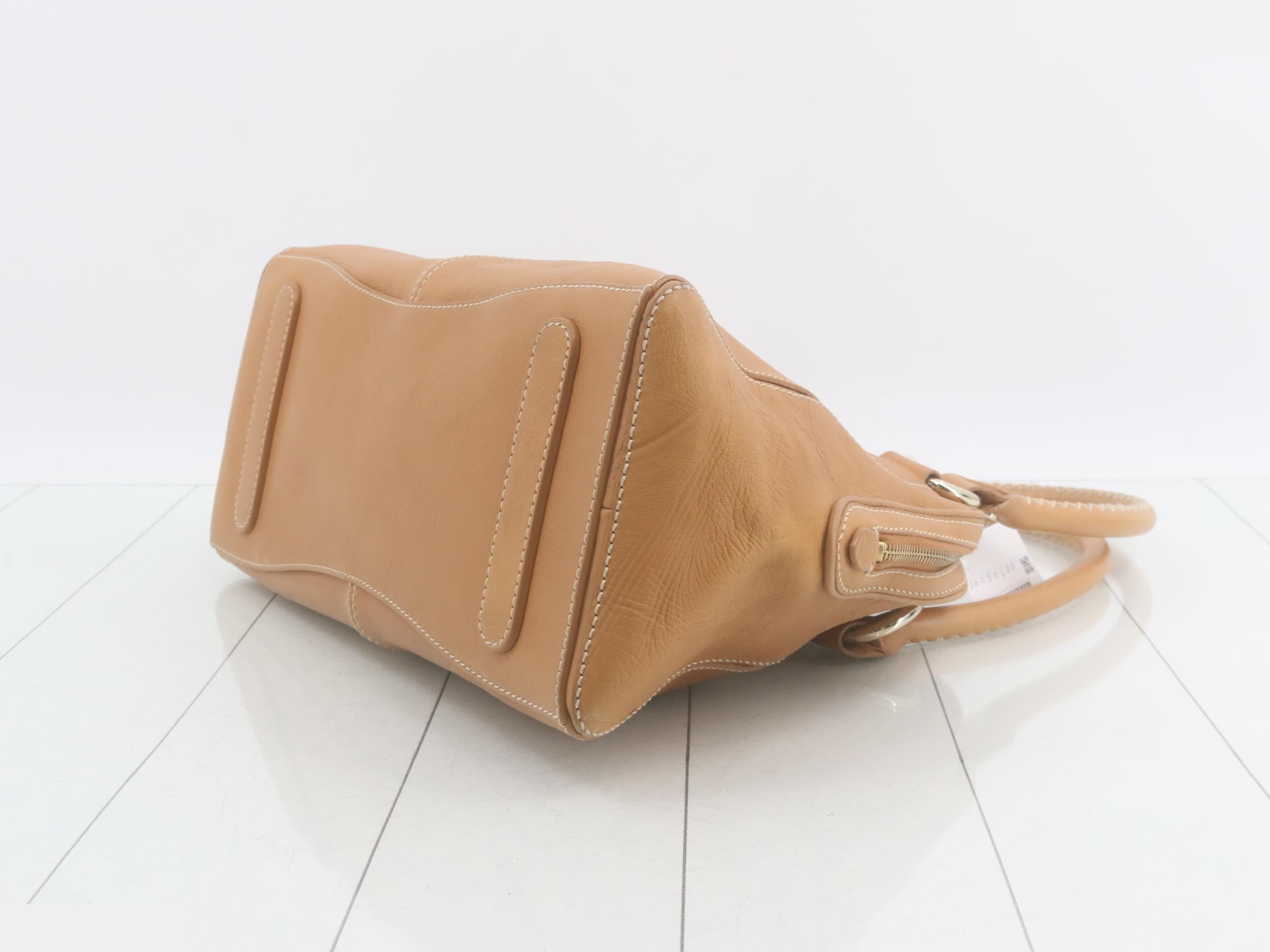 leather handbag, beige — view 6