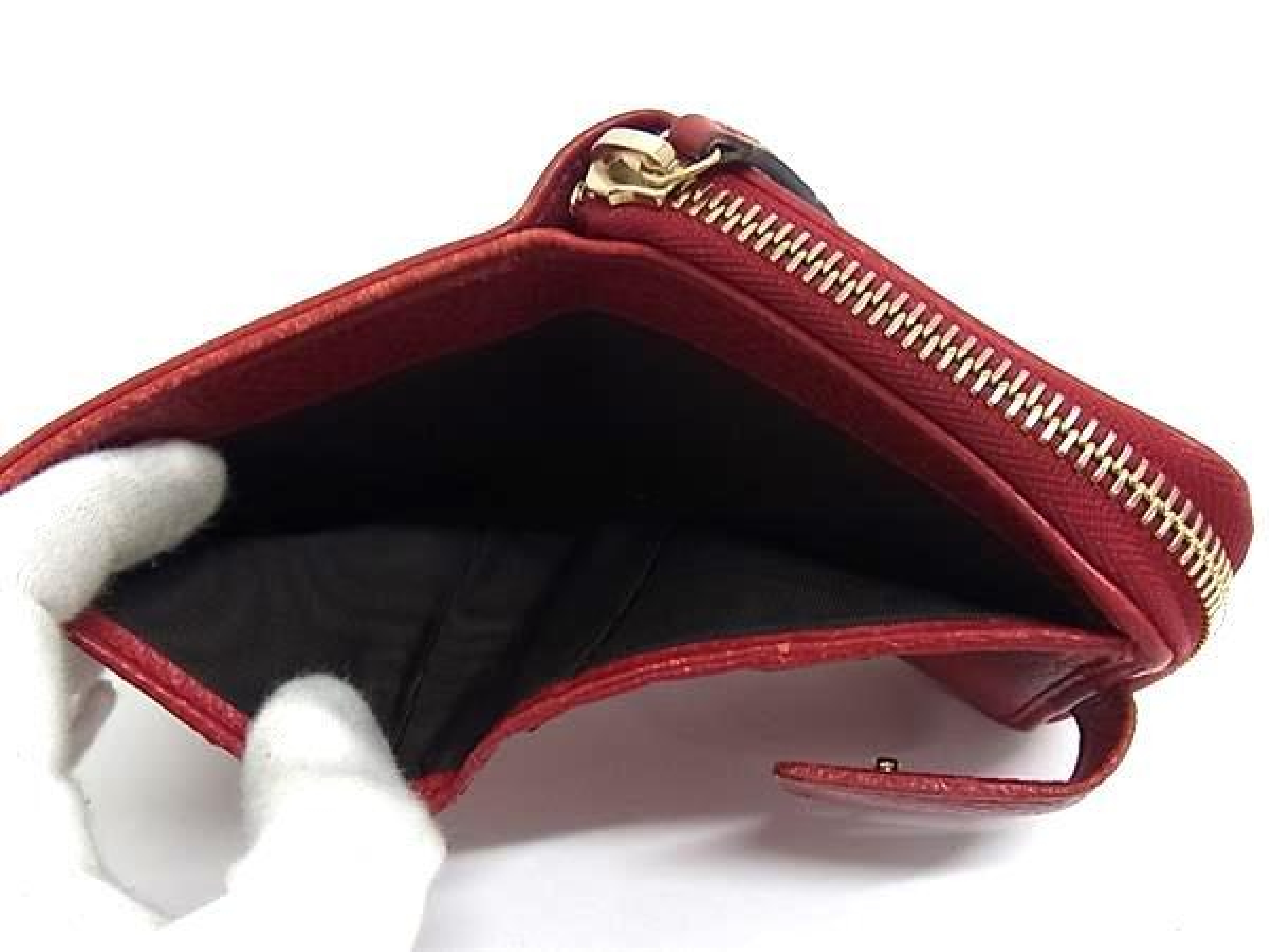 346056 2184 GG Canvas x Leather Bi-fold Wallet, Billfold, Coin Purse, Card Slots, Brown x Red, HE161 — view 4
