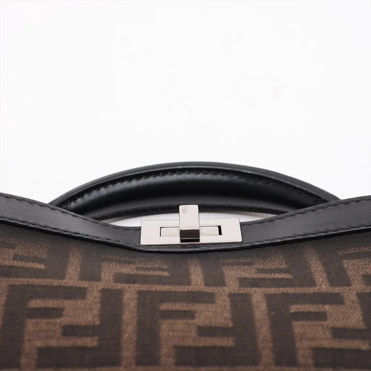 Zucca Peekaboo ICYX Cross Canvas x Leather 2-Way Handbag Black x Brown 7VA582 — view 6