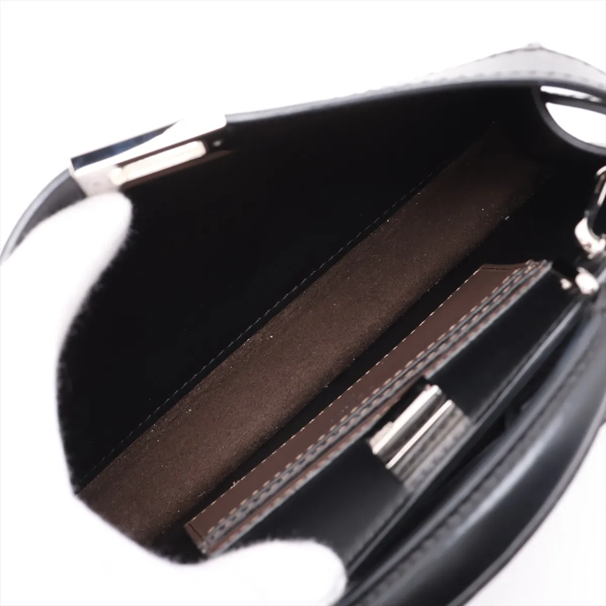 Zucca Peekaboo ICYX Cross Canvas x Leather 2-Way Handbag Black x Brown 7VA582 — view 8