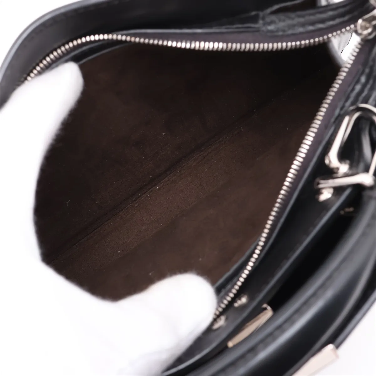 Zucca Peekaboo ICYX Cross Canvas x Leather 2-Way Handbag Black x Brown 7VA582 — view 9