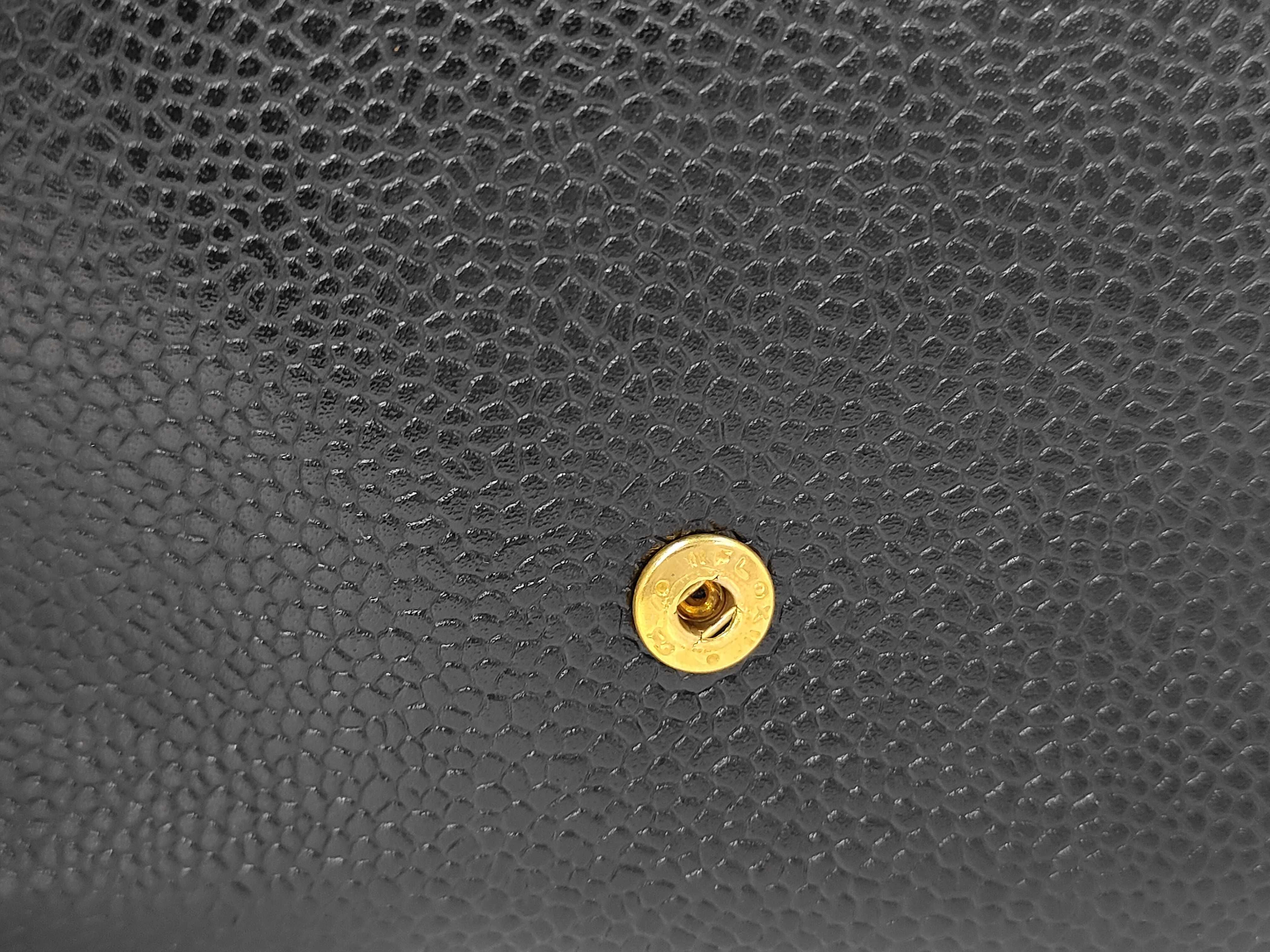 Caviar Leather Bi-fold Wallet with Coco Mark, Black (5719826) — view 4