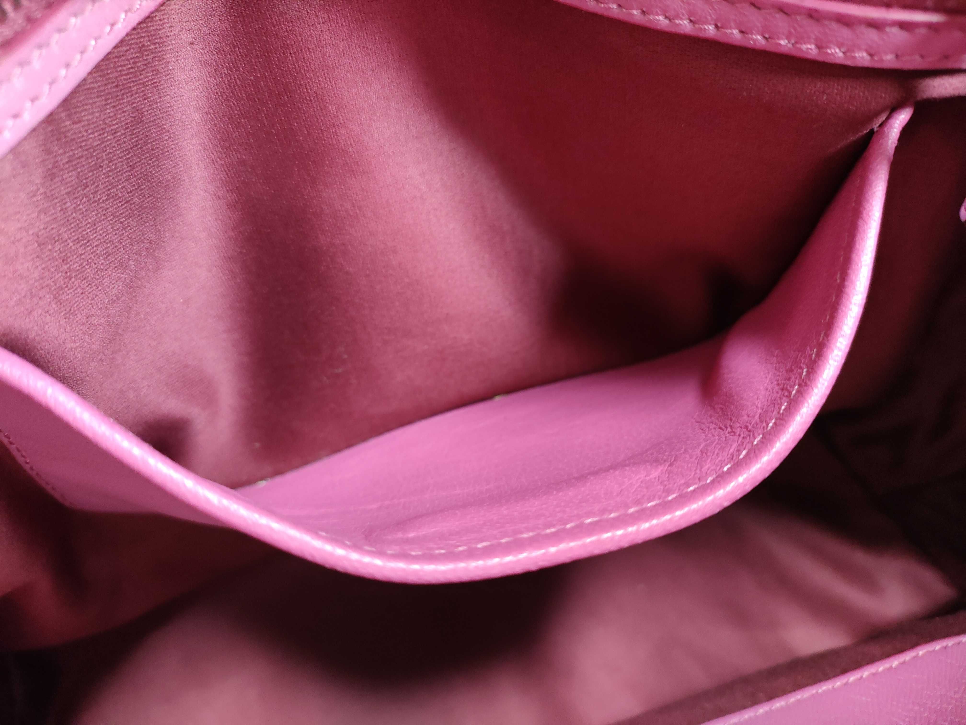 Matelassé Nappa Crystal 2-Way Handbag, Pink Leather Handbag — view 12