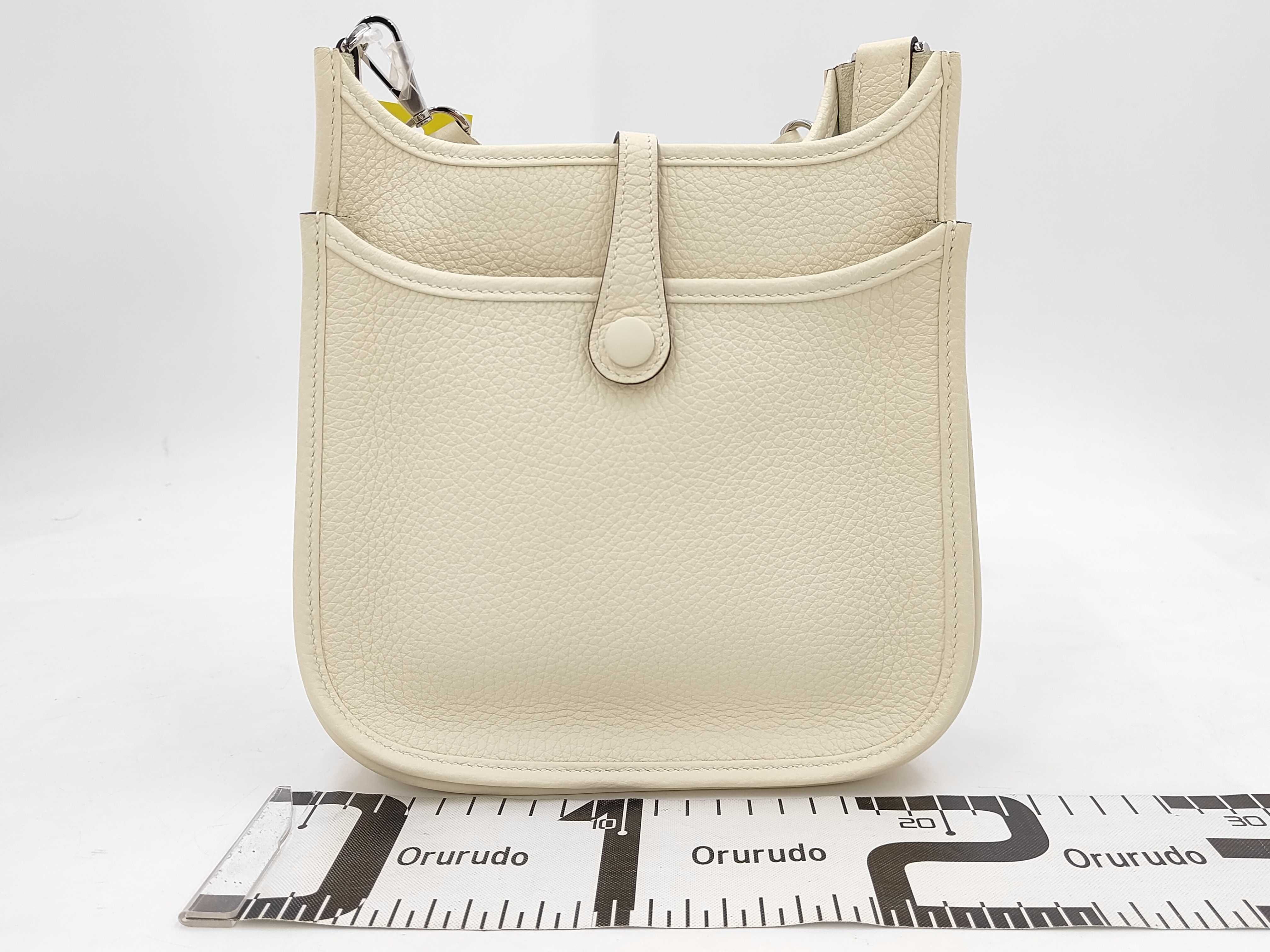 Evelyne 23 Taurillon Leather Cream Silver Hardware K Stamp Shoulder Bag — view 2