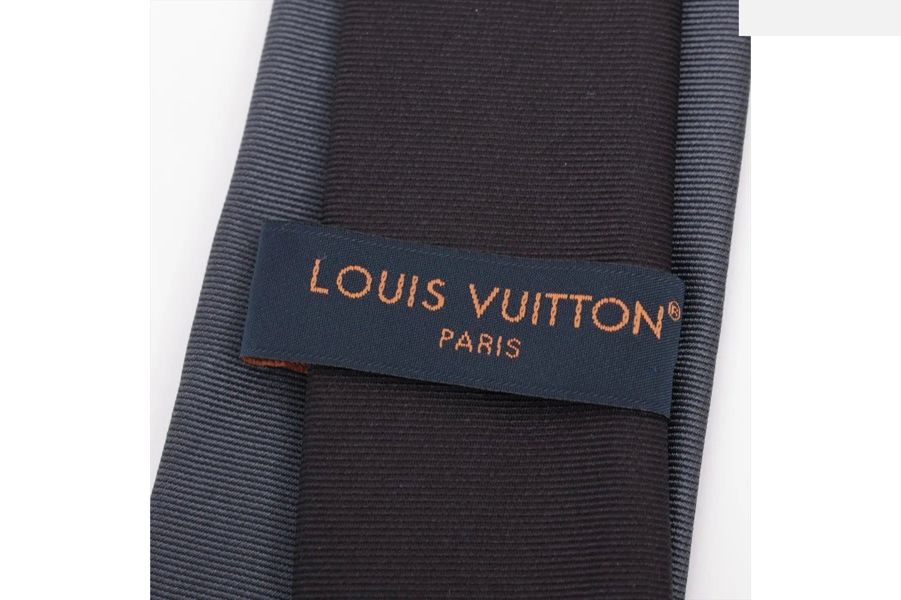 100% Silk Graphic Dual LV Logo Tie M78872 — view 3