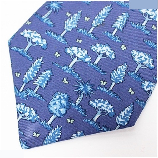 silk tie, navy blue, with box. — view 4