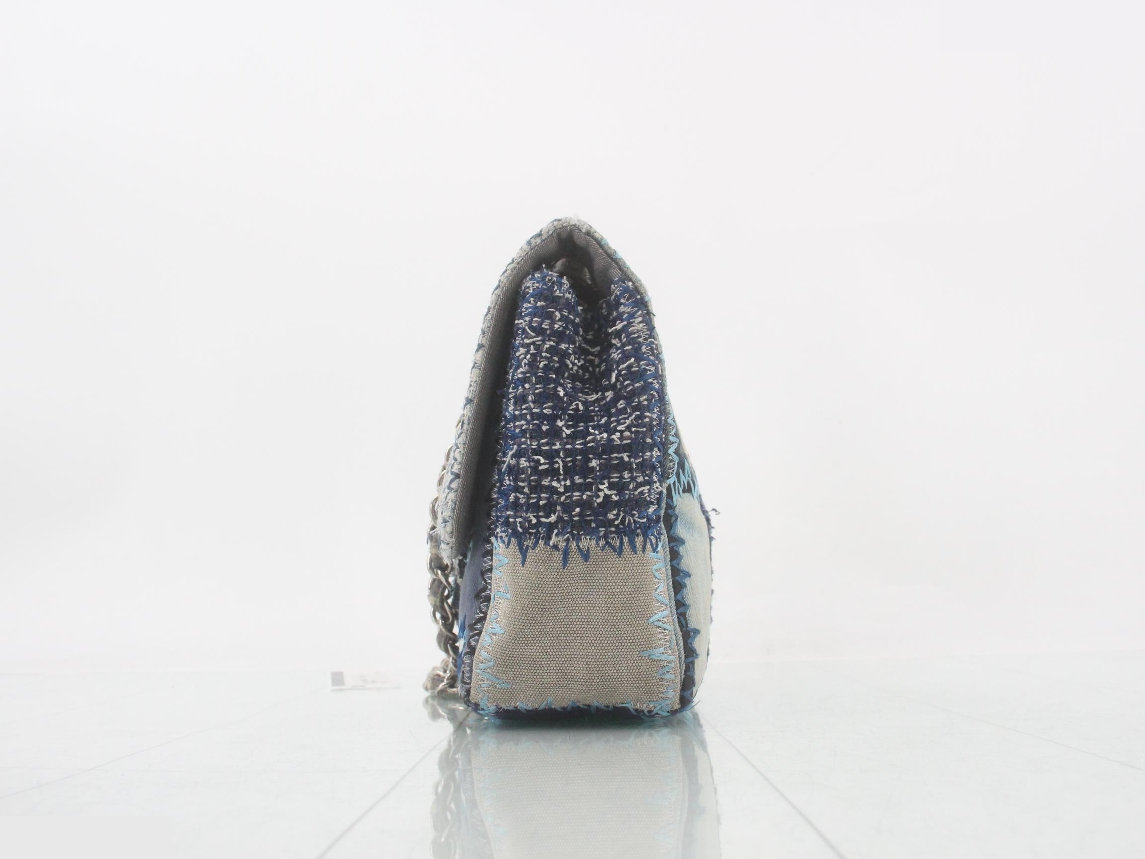 Patchwork denim chain shoulder bag — view 3