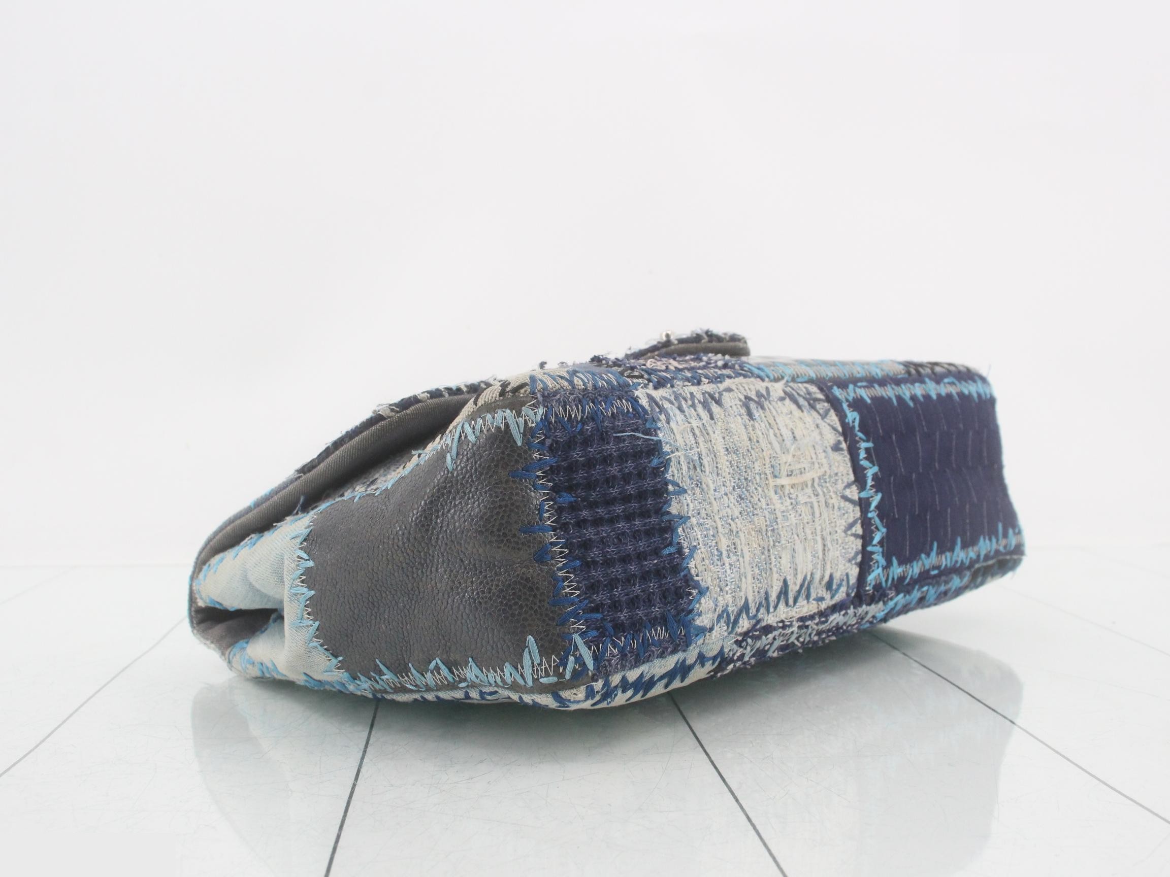 Patchwork denim chain shoulder bag — view 5