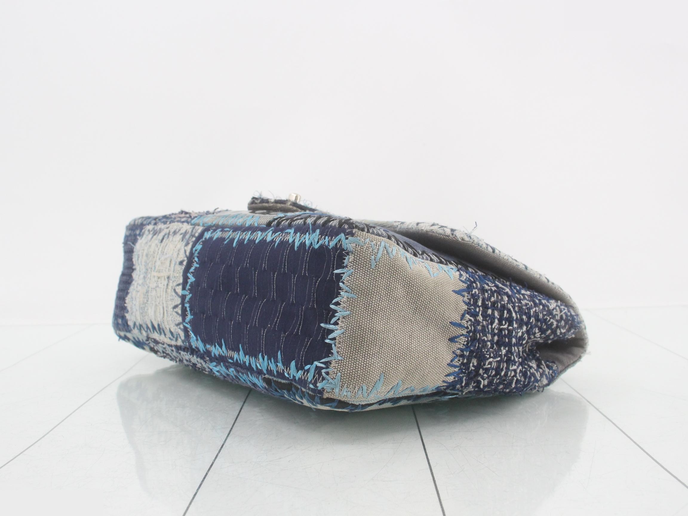 Patchwork denim chain shoulder bag — view 6