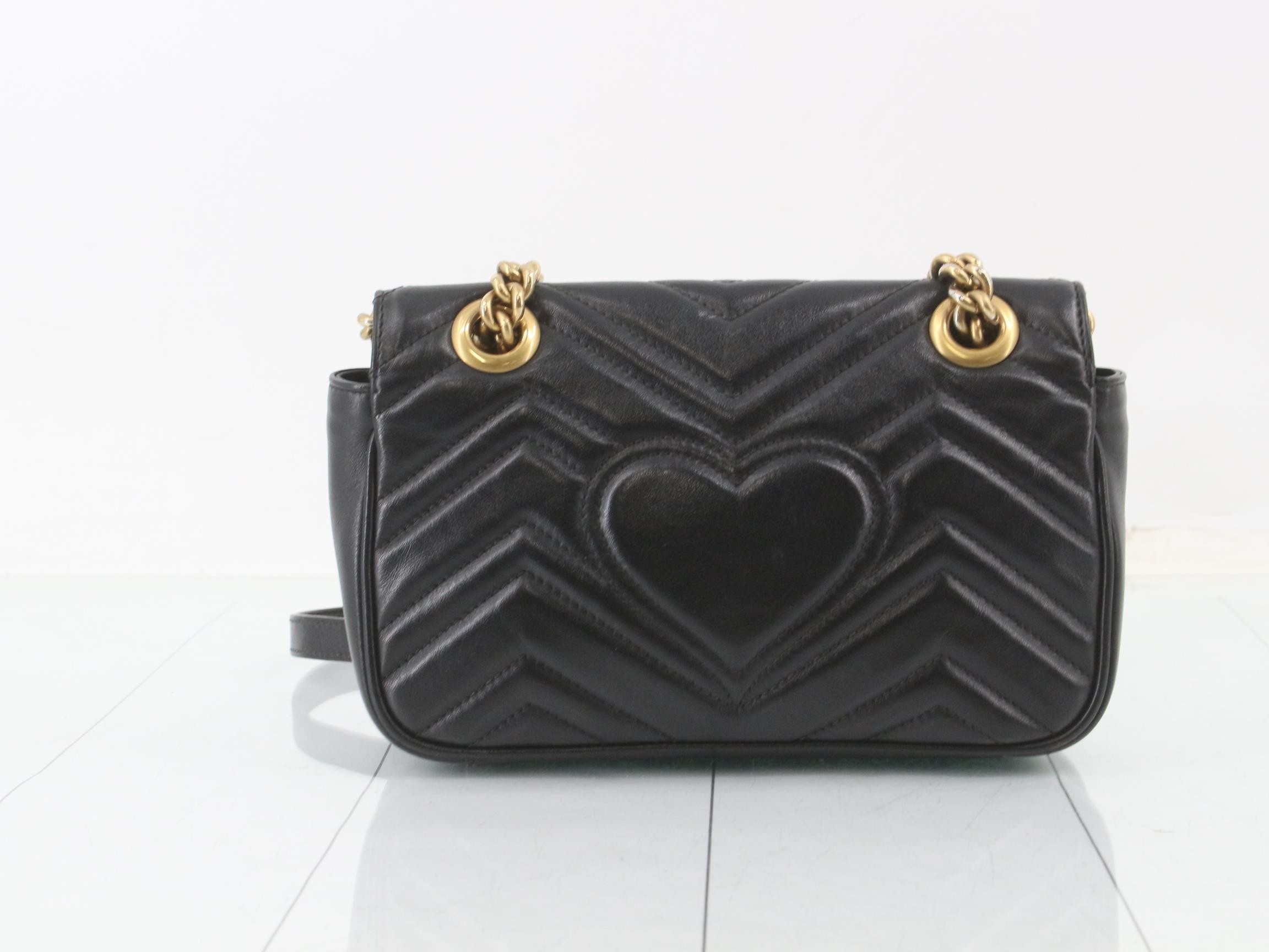 GG Marmont Leather Chain Shoulder Bag — view 2