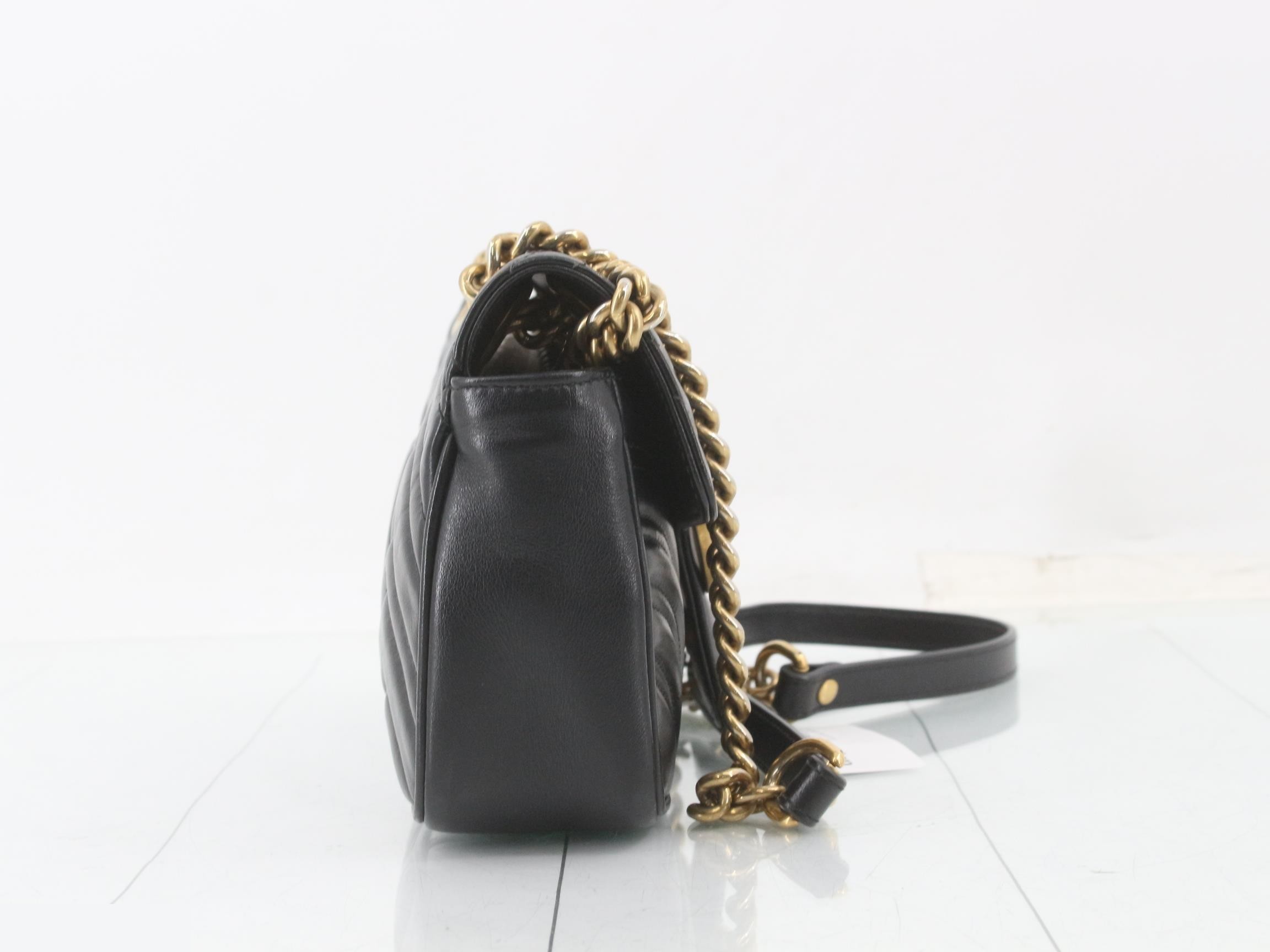 GG Marmont Leather Chain Shoulder Bag — view 4
