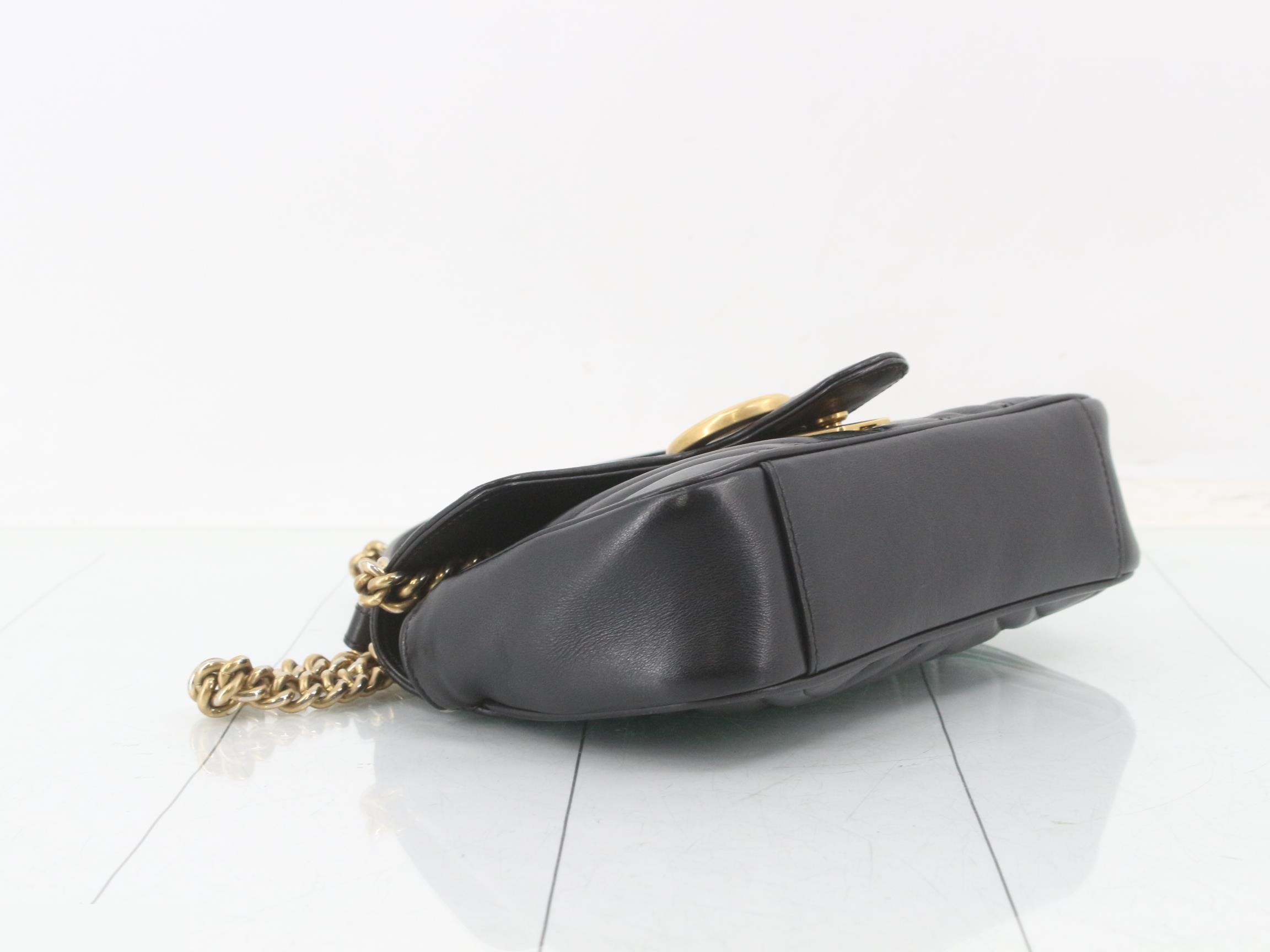 GG Marmont Leather Chain Shoulder Bag — view 5