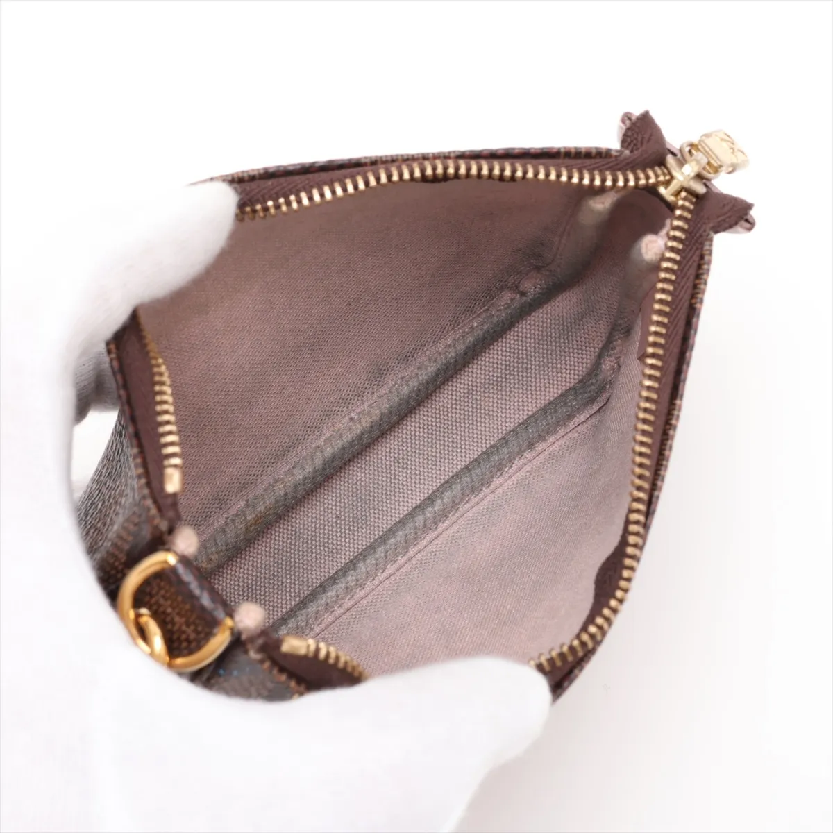 Damier Vivienne Mini Pochette Accessoires N60402 SF4260 Brown — view 6