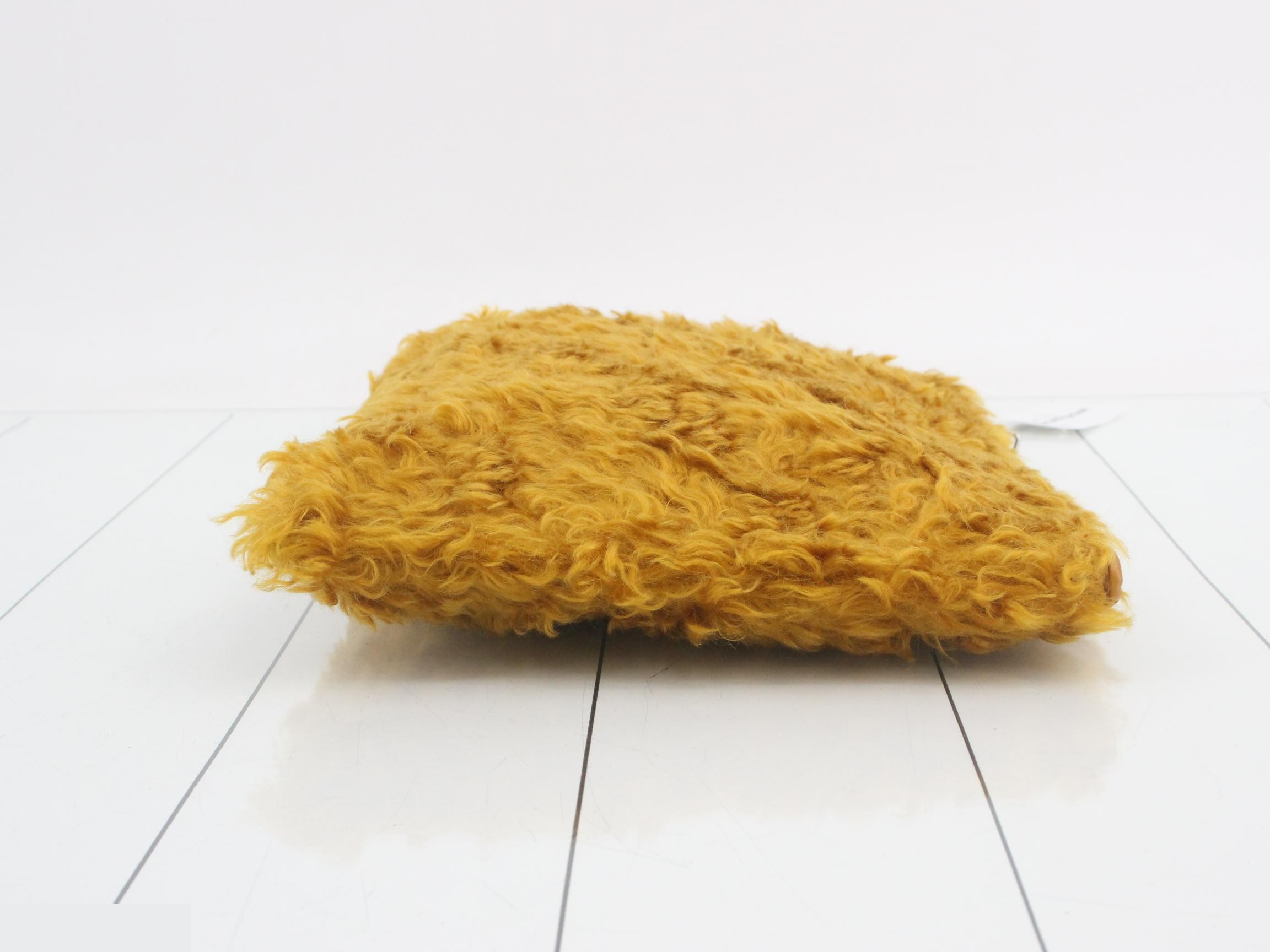 Clutch bag, mustard, fur — view 3
