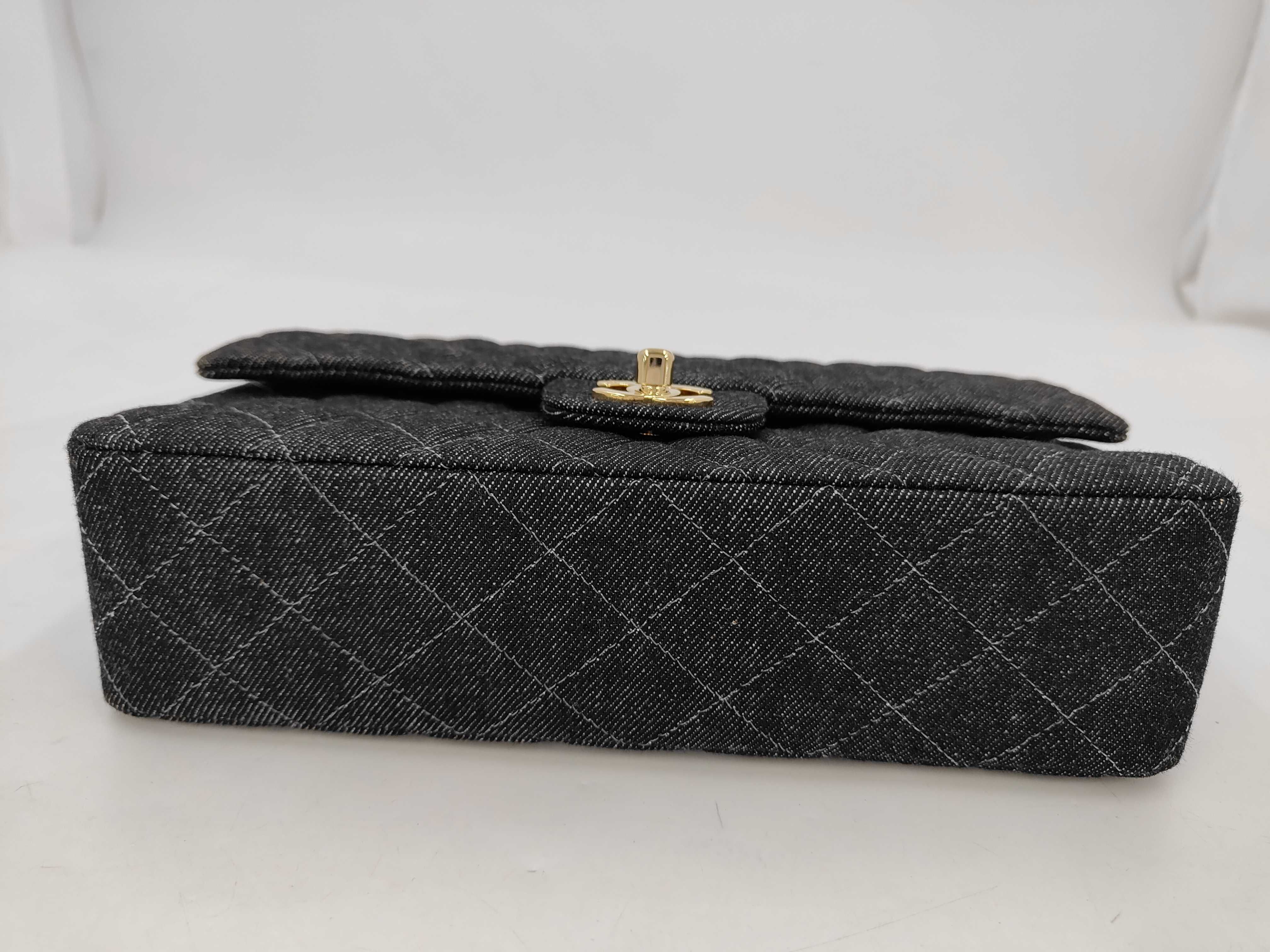 Matelassé Chain Denim Shoulder Bag — view 3