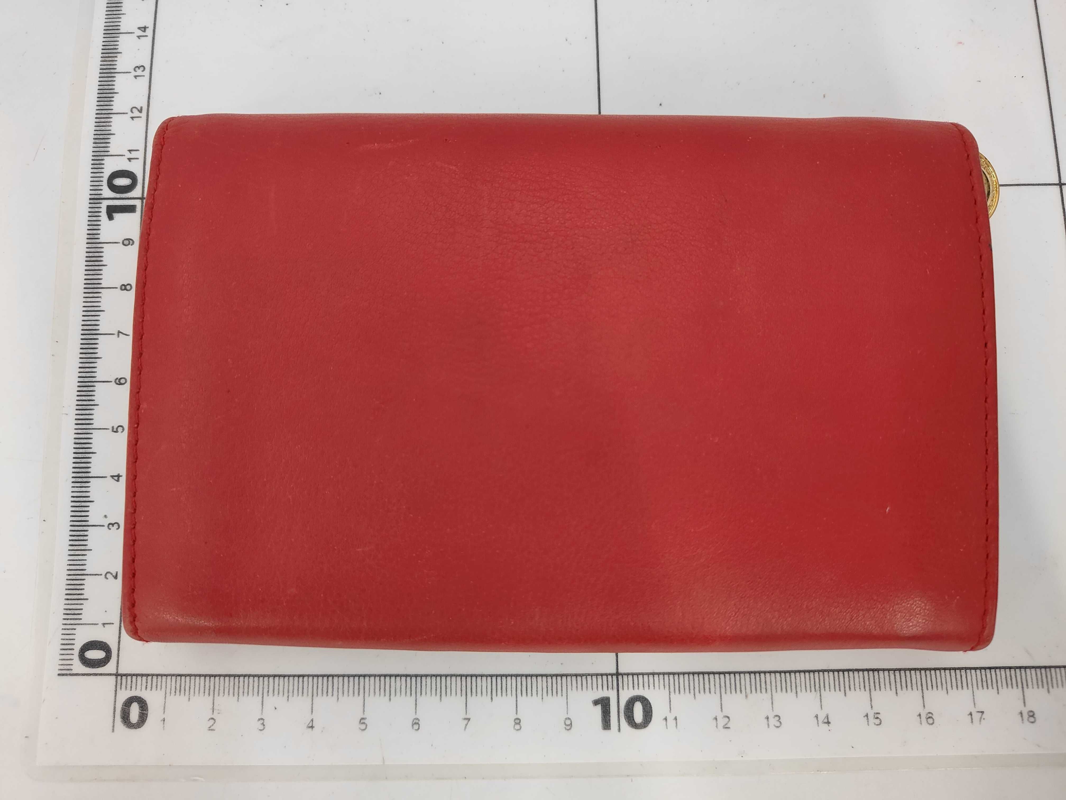 bi-fold wallet, coin purse, leather, red. — view 2