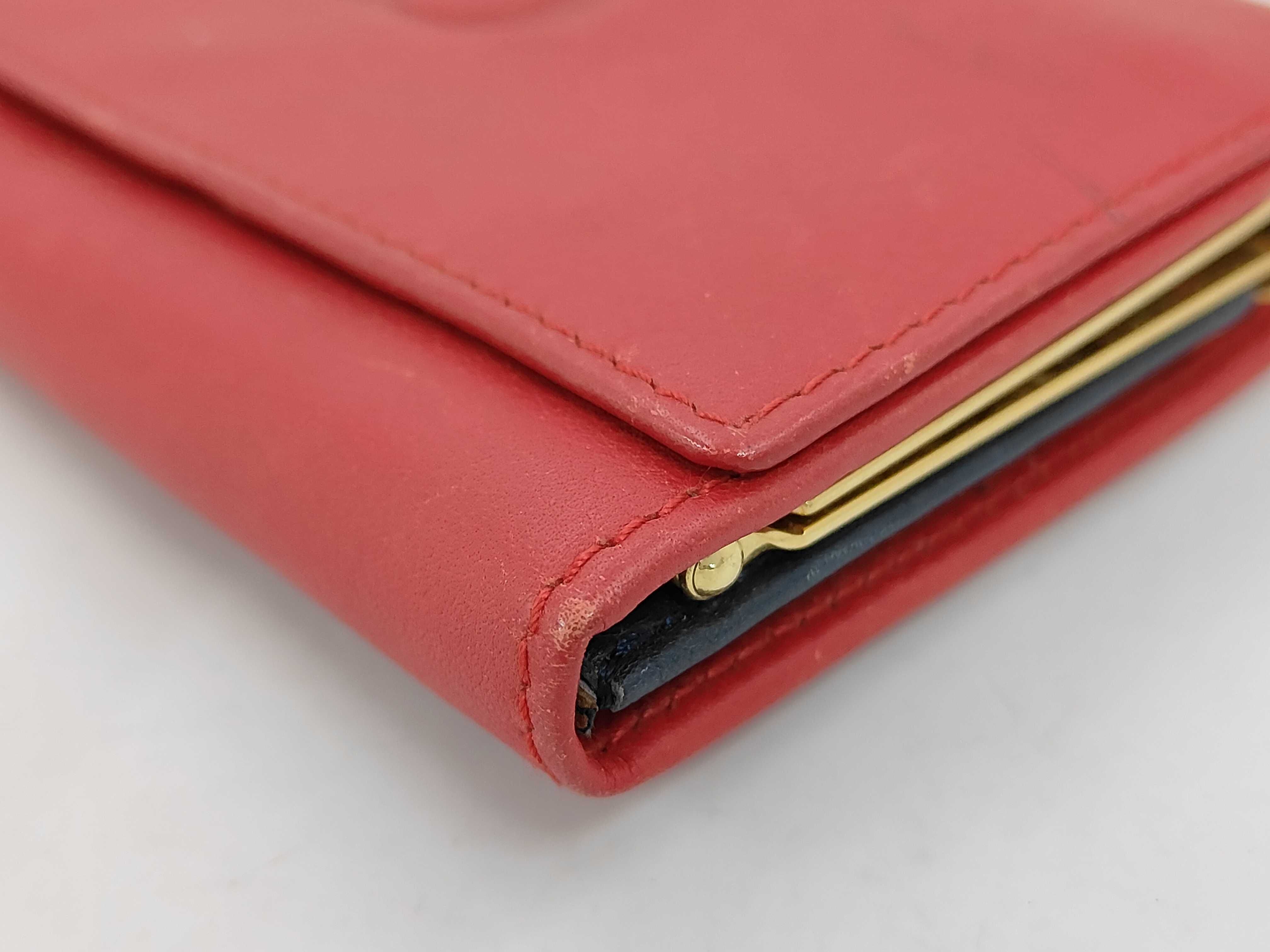bi-fold wallet, coin purse, leather, red. — view 3