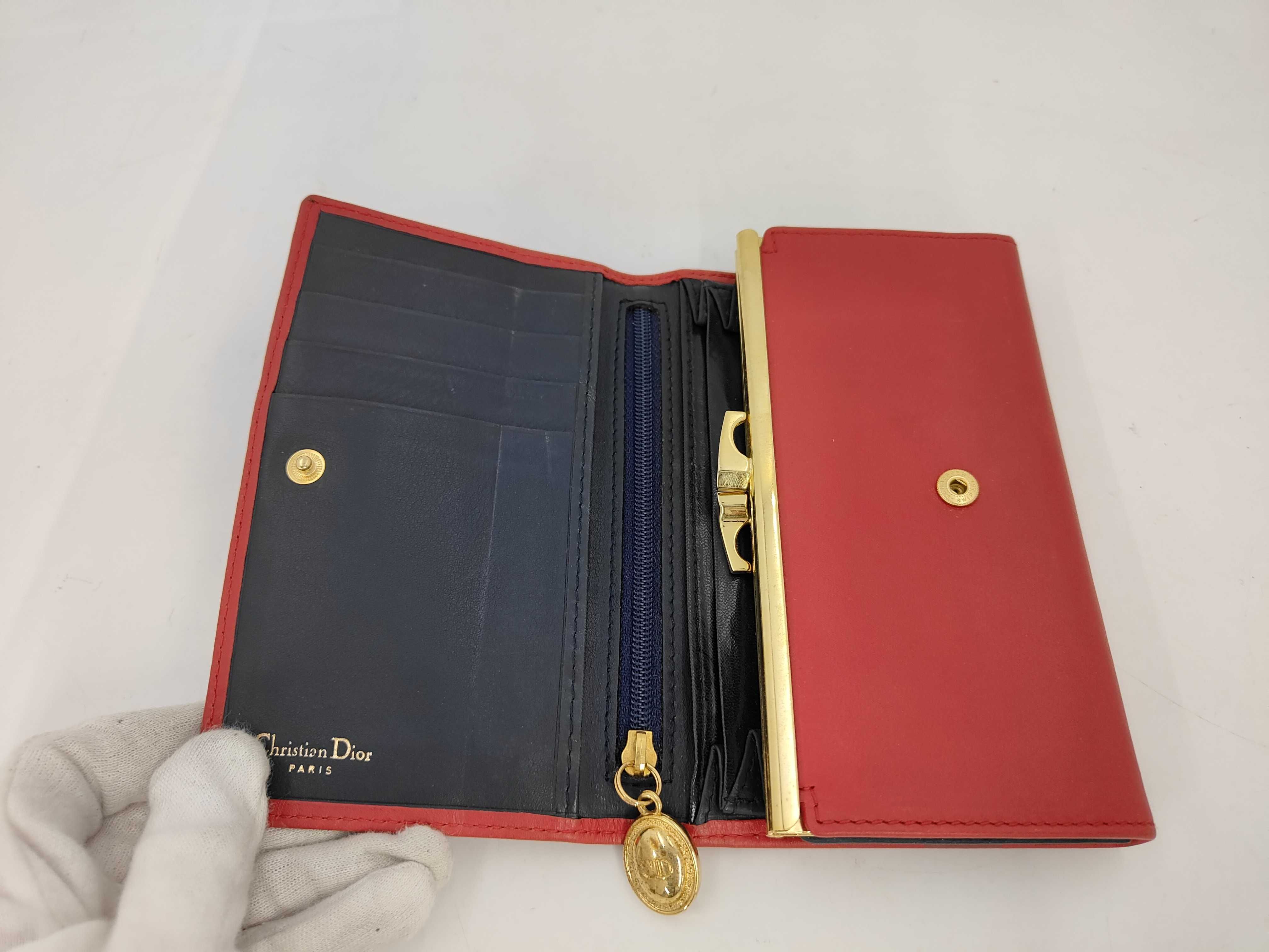 bi-fold wallet, coin purse, leather, red. — view 6