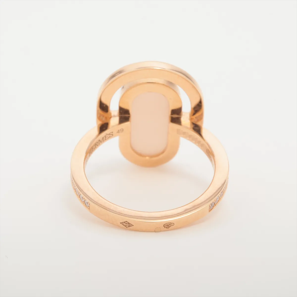 Moonstone Diamond Ring 750(PG) 4.2g 49 21R150974 — view 2