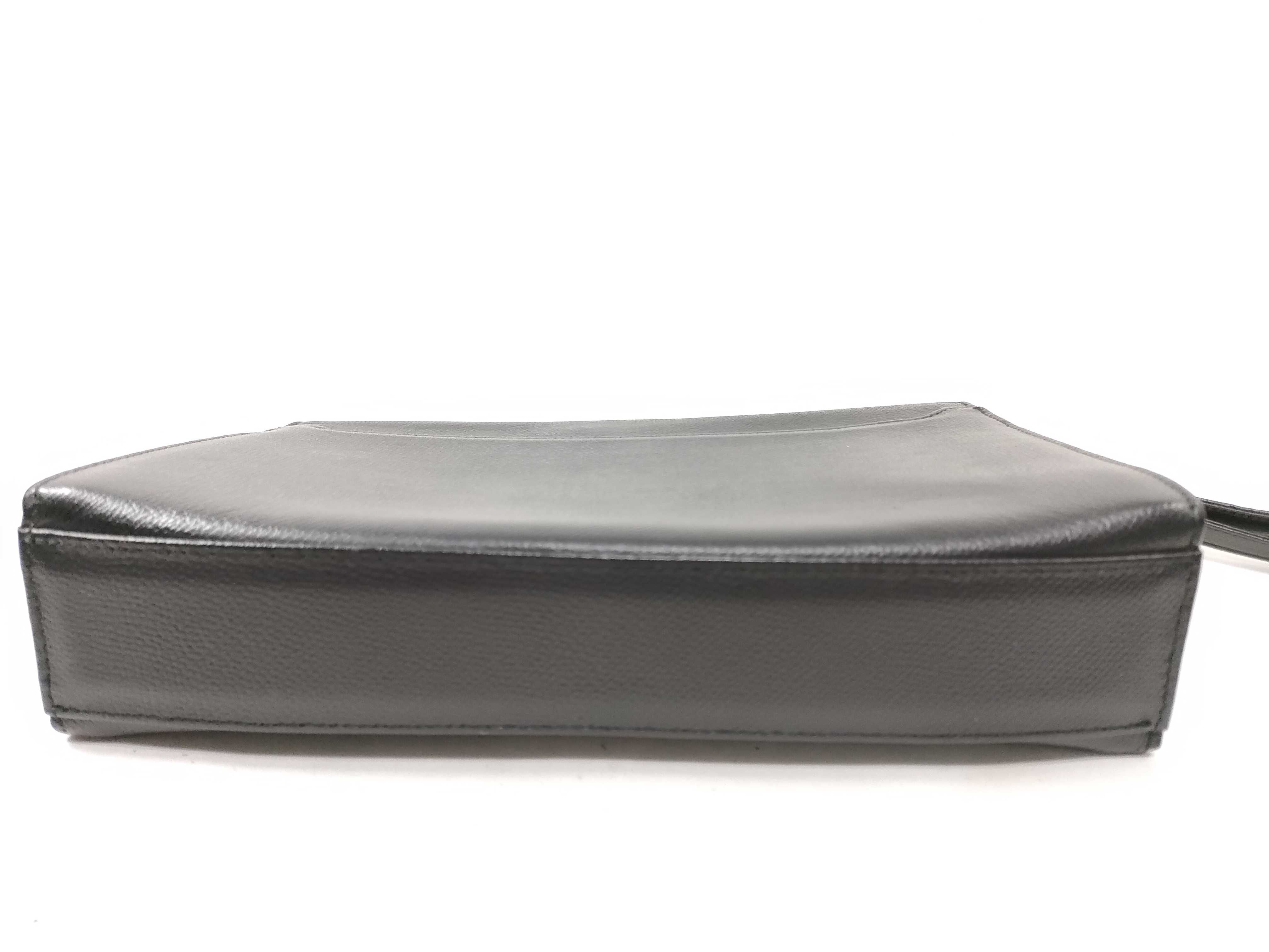 leather clutch bag, black. — view 3