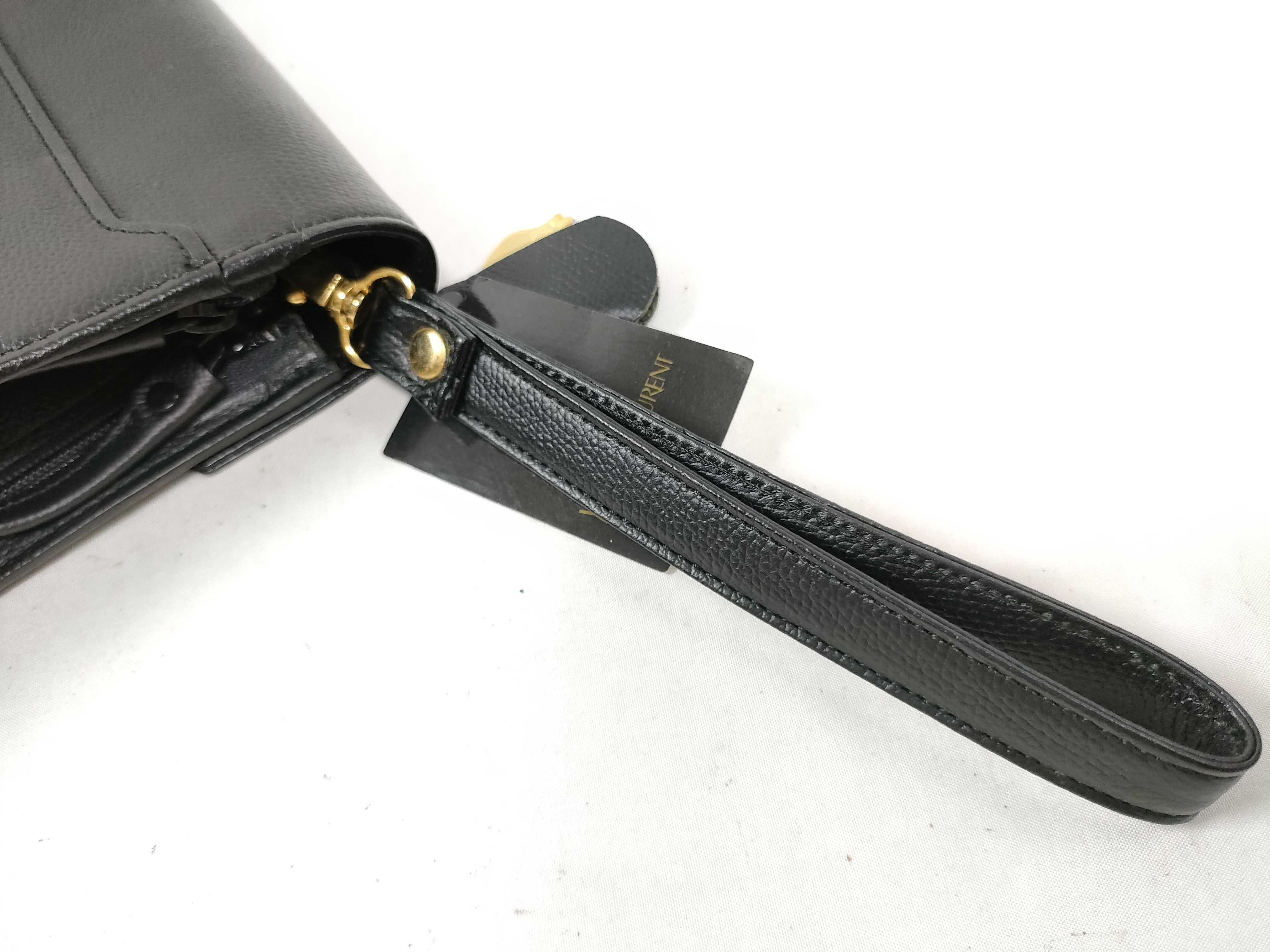 leather clutch bag, black. — view 5