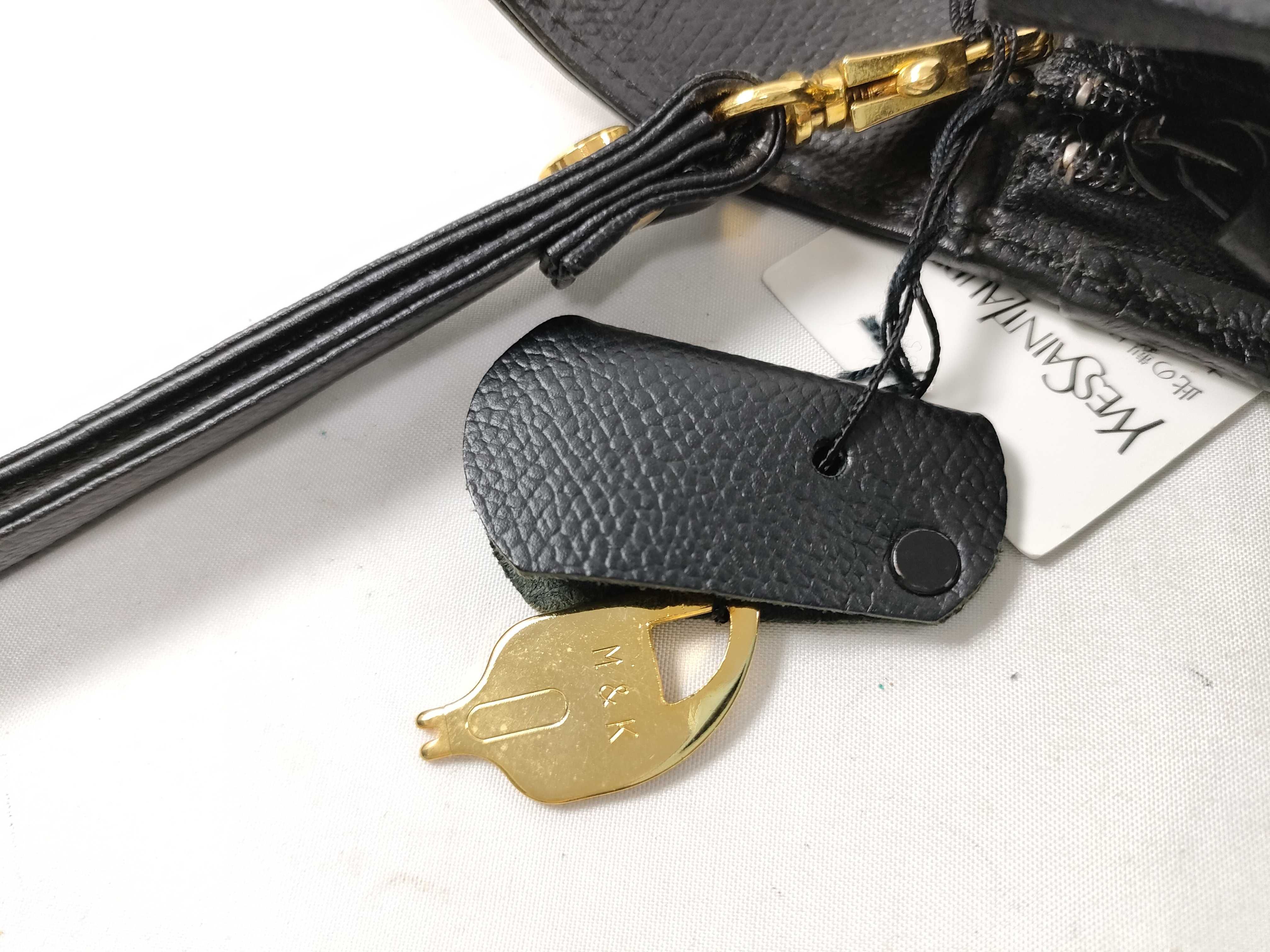 leather clutch bag, black. — view 6
