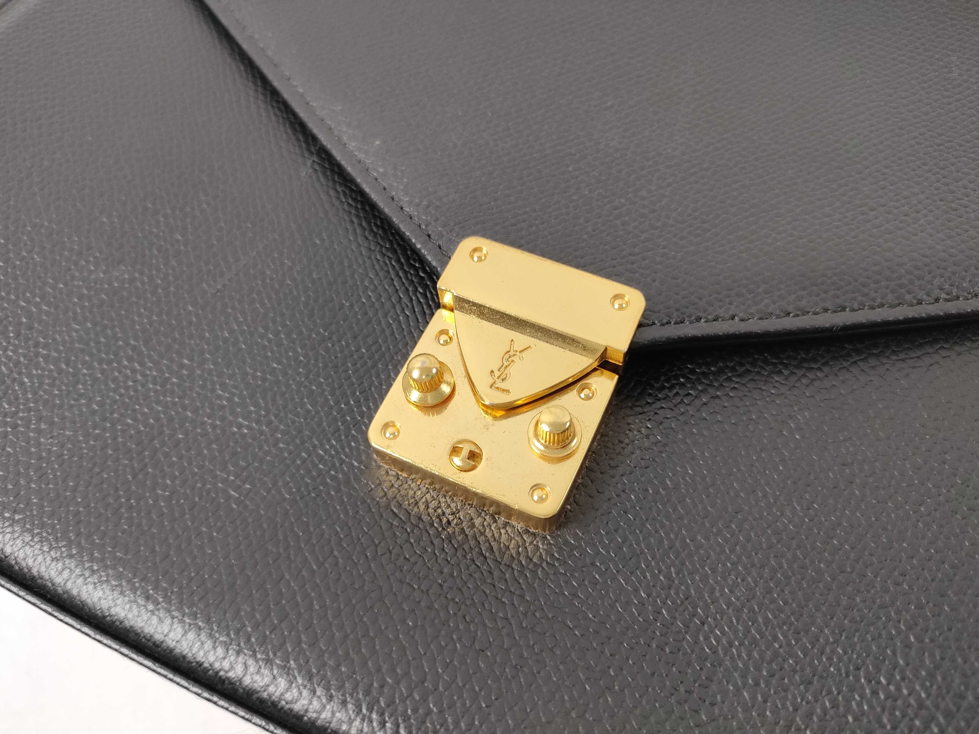 leather clutch bag, black. — view 8